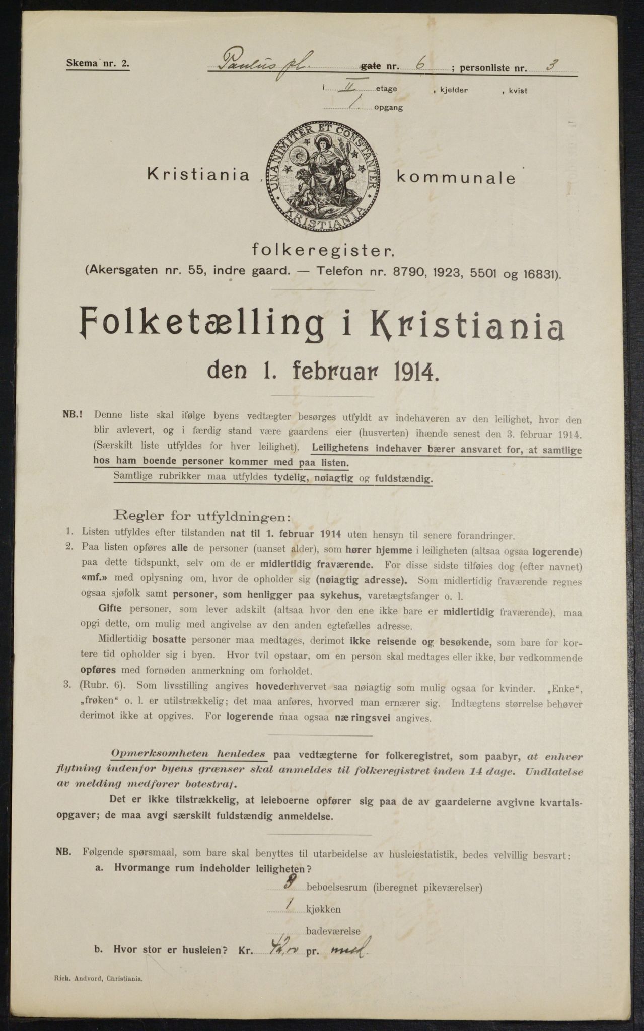 OBA, Municipal Census 1914 for Kristiania, 1914, p. 78796