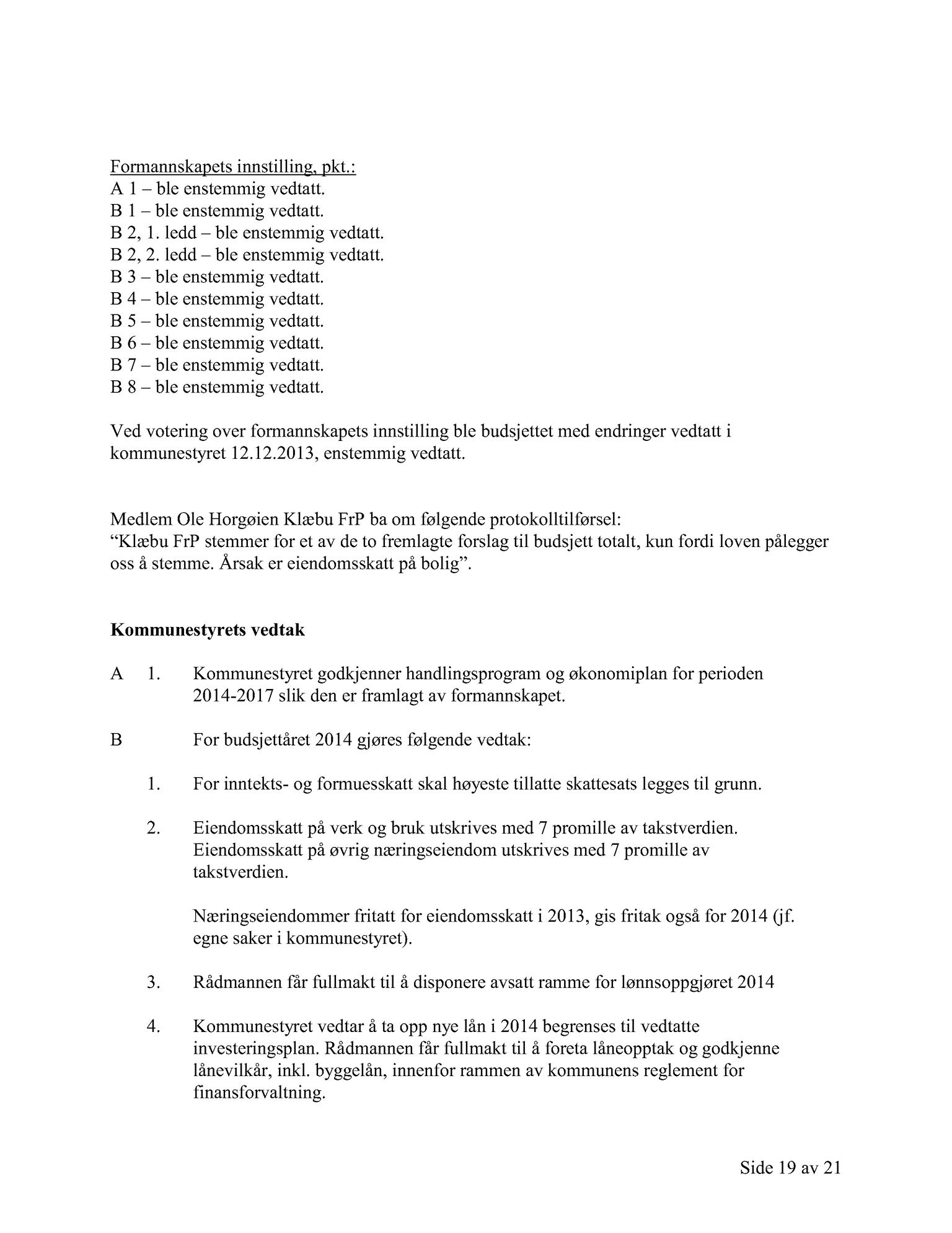 Klæbu Kommune, TRKO/KK/01-KS/L006: Kommunestyret - Møtedokumenter, 2013, p. 1857