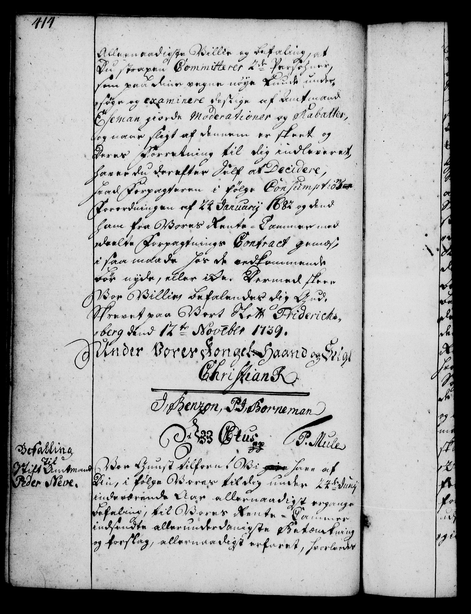 Rentekammeret, Kammerkanselliet, AV/RA-EA-3111/G/Gg/Gga/L0004: Norsk ekspedisjonsprotokoll med register (merket RK 53.4), 1734-1741, p. 414