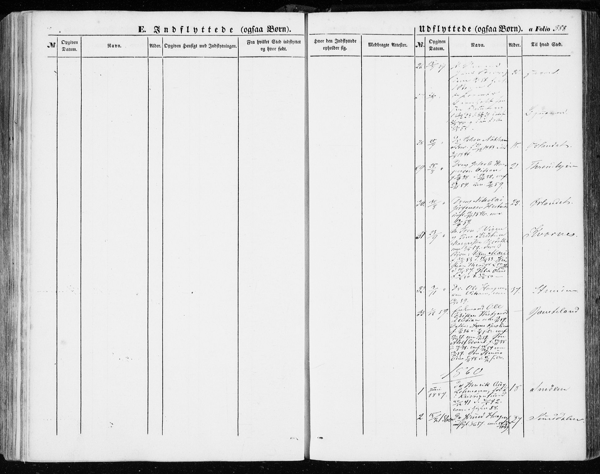 Ministerialprotokoller, klokkerbøker og fødselsregistre - Sør-Trøndelag, SAT/A-1456/634/L0530: Parish register (official) no. 634A06, 1852-1860, p. 388
