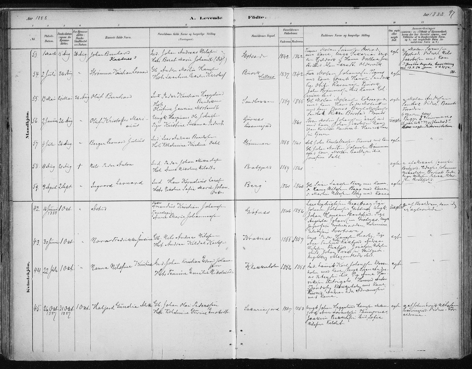 Tromsøysund sokneprestkontor, AV/SATØ-S-1304/G/Ga/L0004kirke: Parish register (official) no. 4, 1880-1888, p. 97