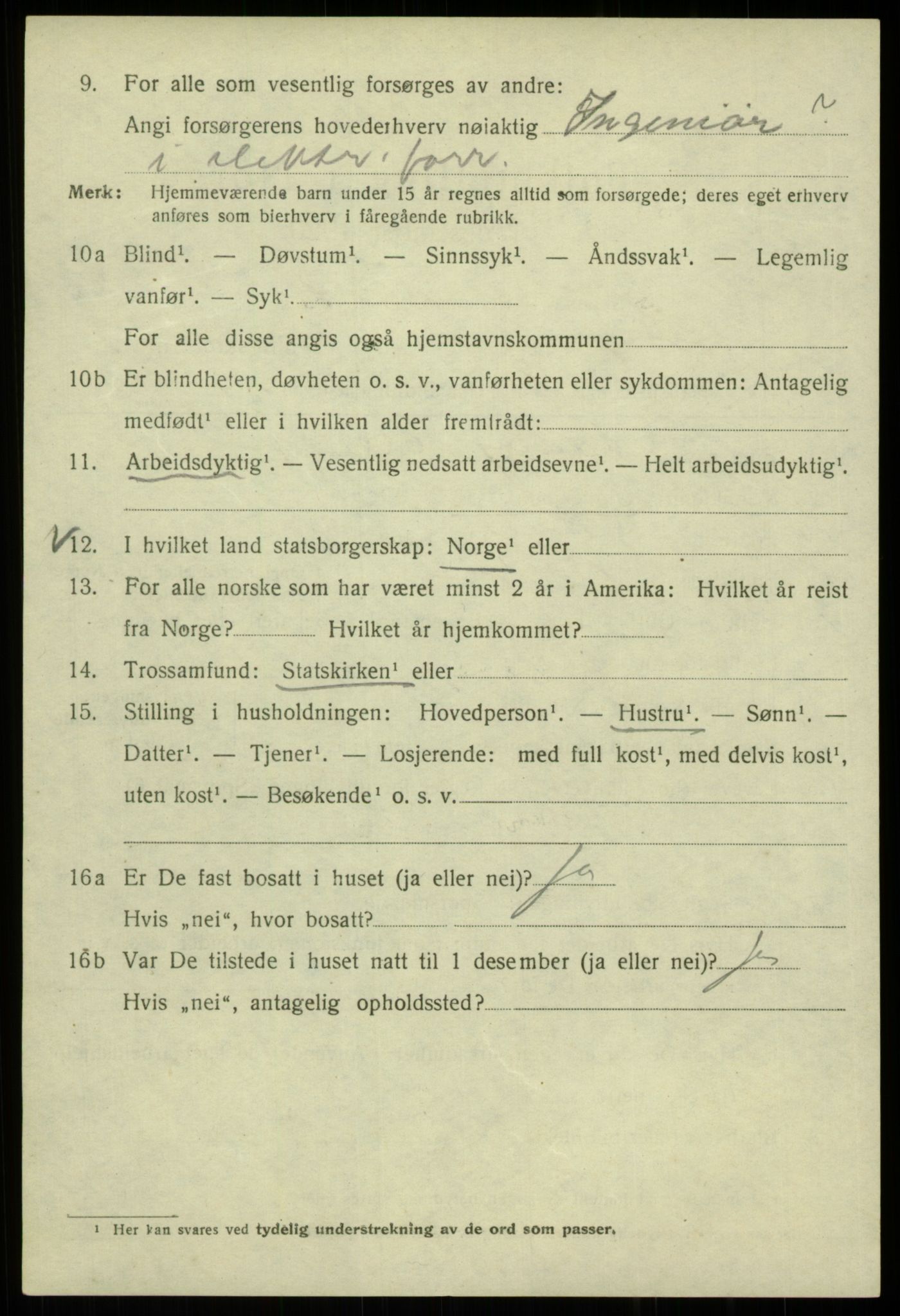 SAB, 1920 census for Bergen, 1920, p. 70246