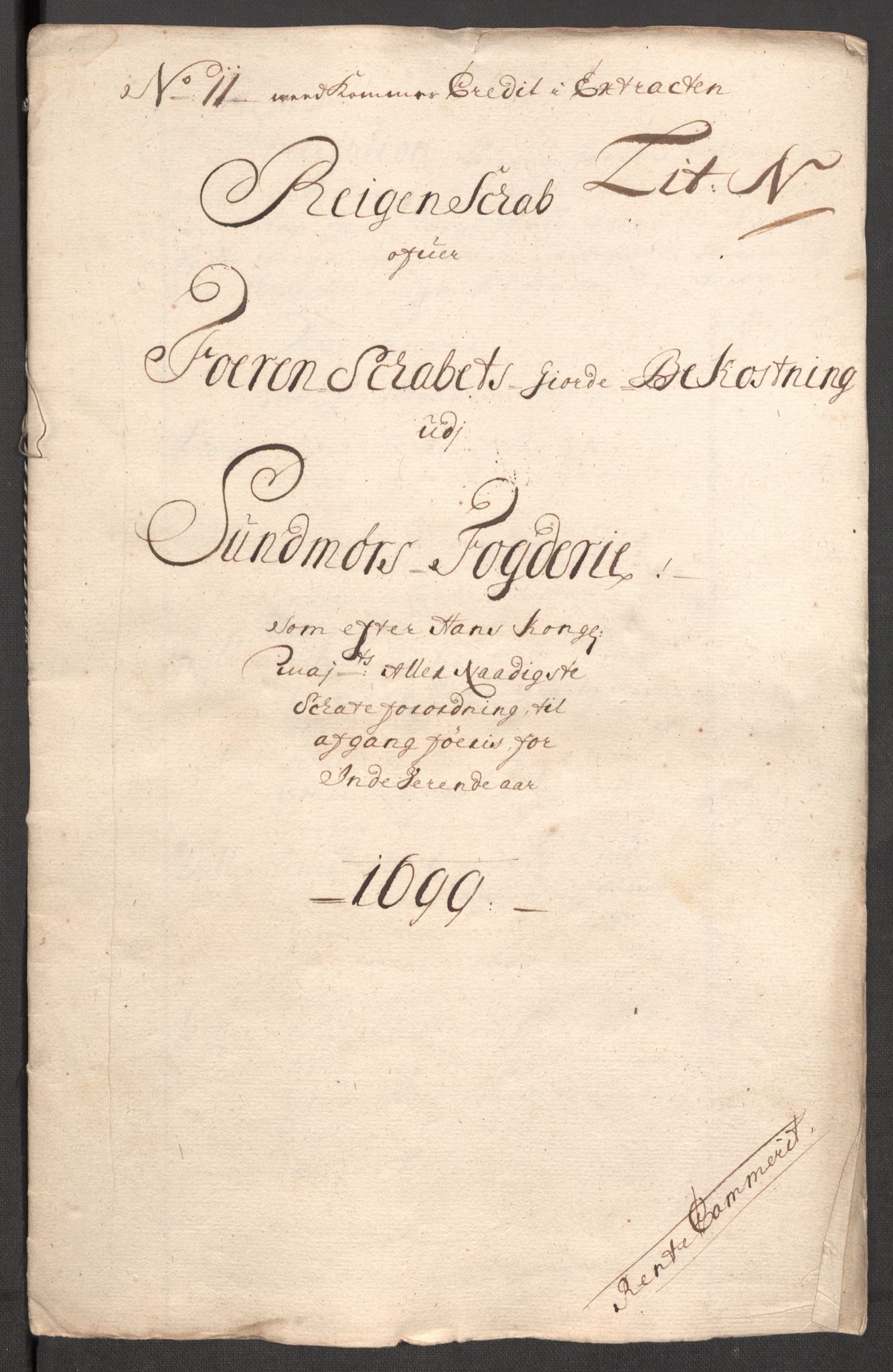 Rentekammeret inntil 1814, Reviderte regnskaper, Fogderegnskap, RA/EA-4092/R54/L3557: Fogderegnskap Sunnmøre, 1699, p. 246