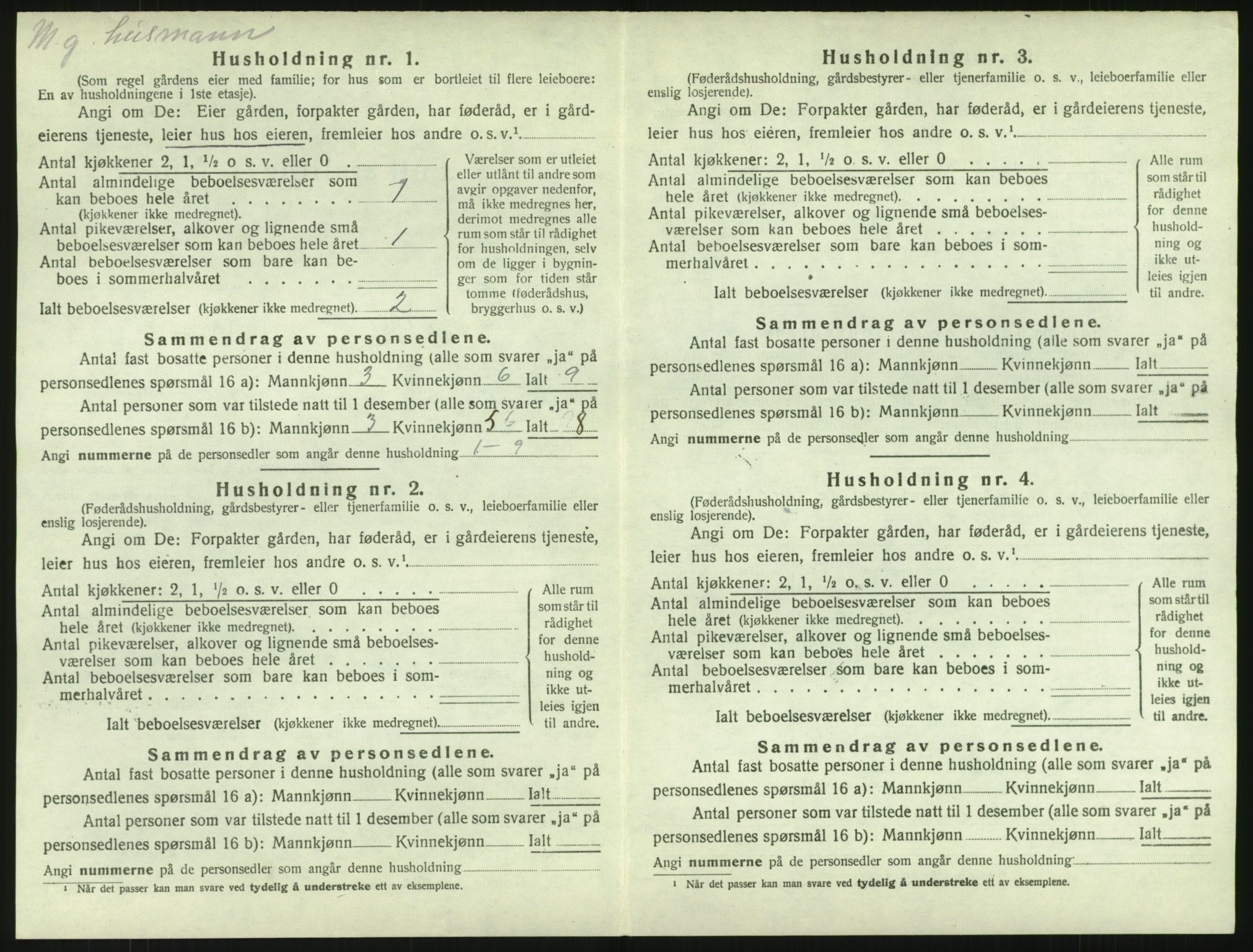 SAH, 1920 census for Vang (Oppland), 1920, p. 666