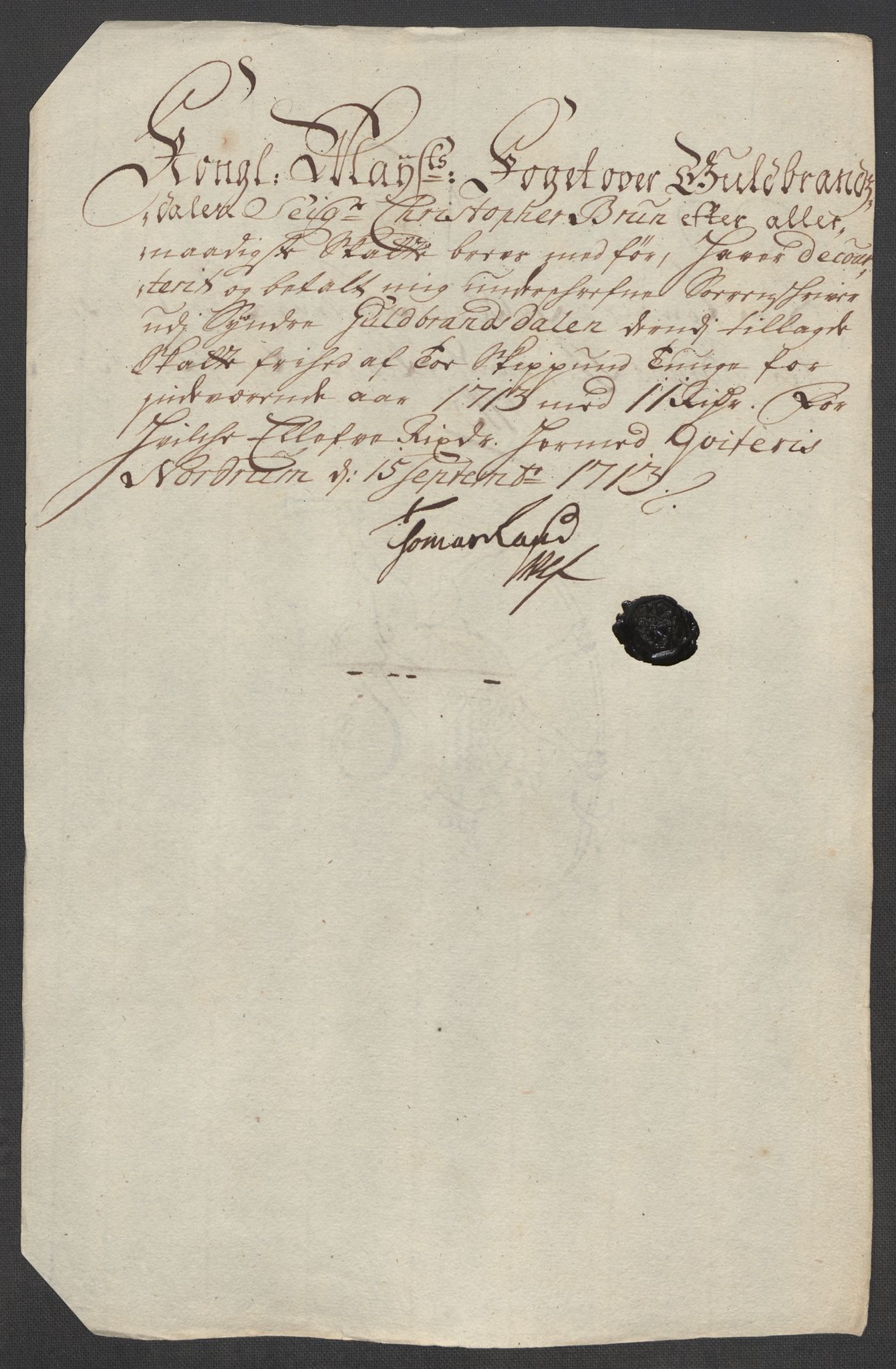 Rentekammeret inntil 1814, Reviderte regnskaper, Fogderegnskap, RA/EA-4092/R17/L1182: Fogderegnskap Gudbrandsdal, 1713, p. 468