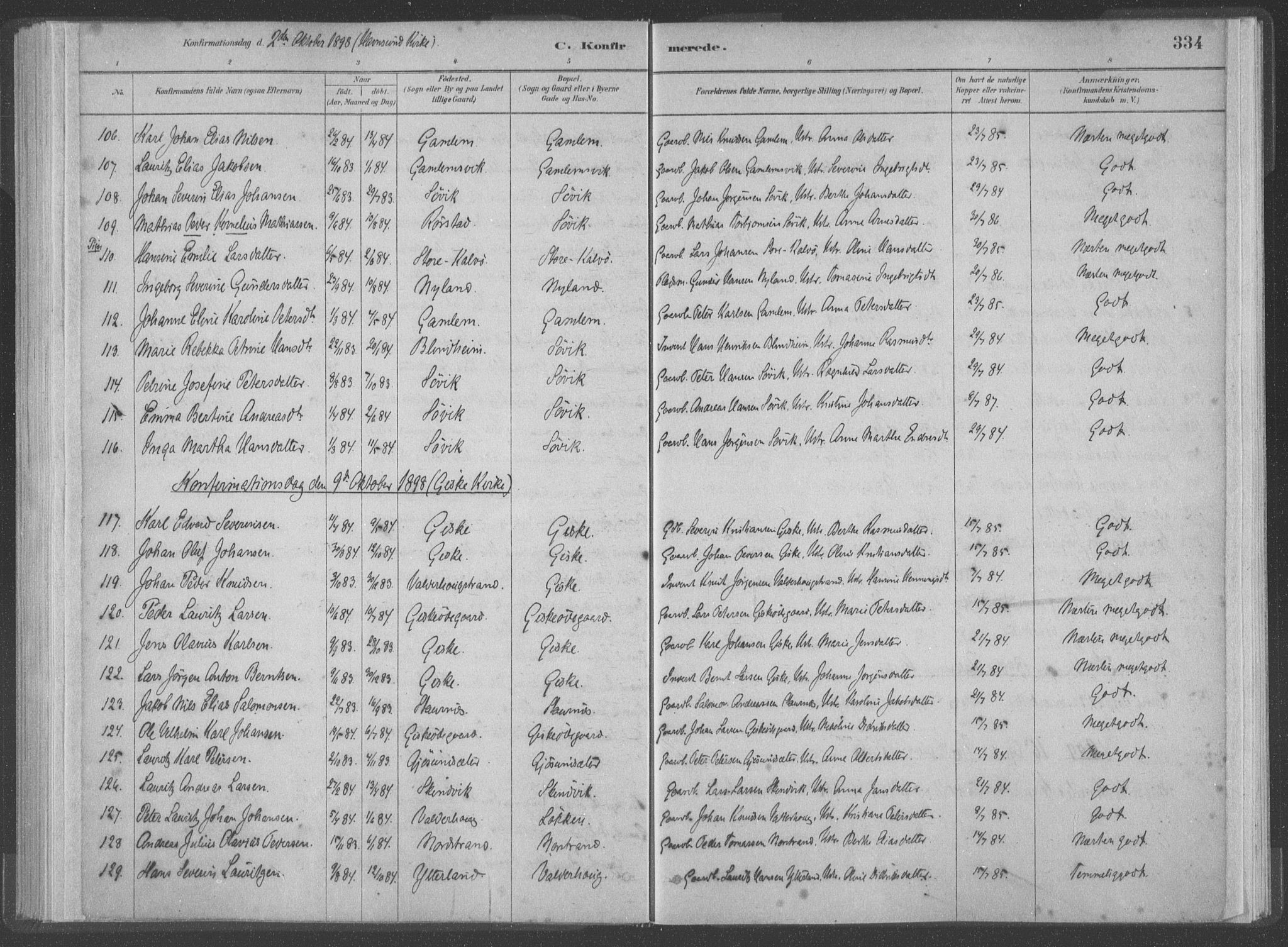Ministerialprotokoller, klokkerbøker og fødselsregistre - Møre og Romsdal, AV/SAT-A-1454/528/L0402: Parish register (official) no. 528A12II, 1880-1903, p. 334