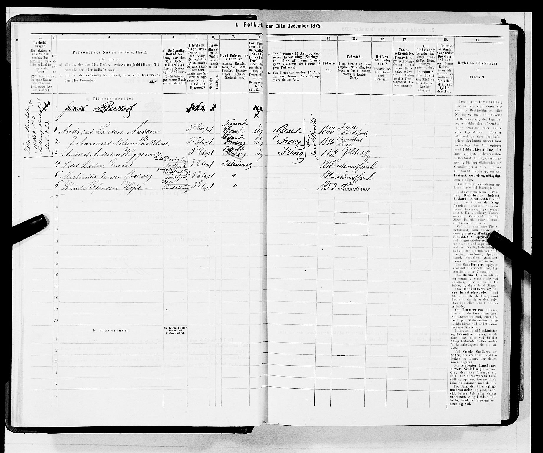 SAB, 1875 census for 1301 Bergen, 1875, p. 1897