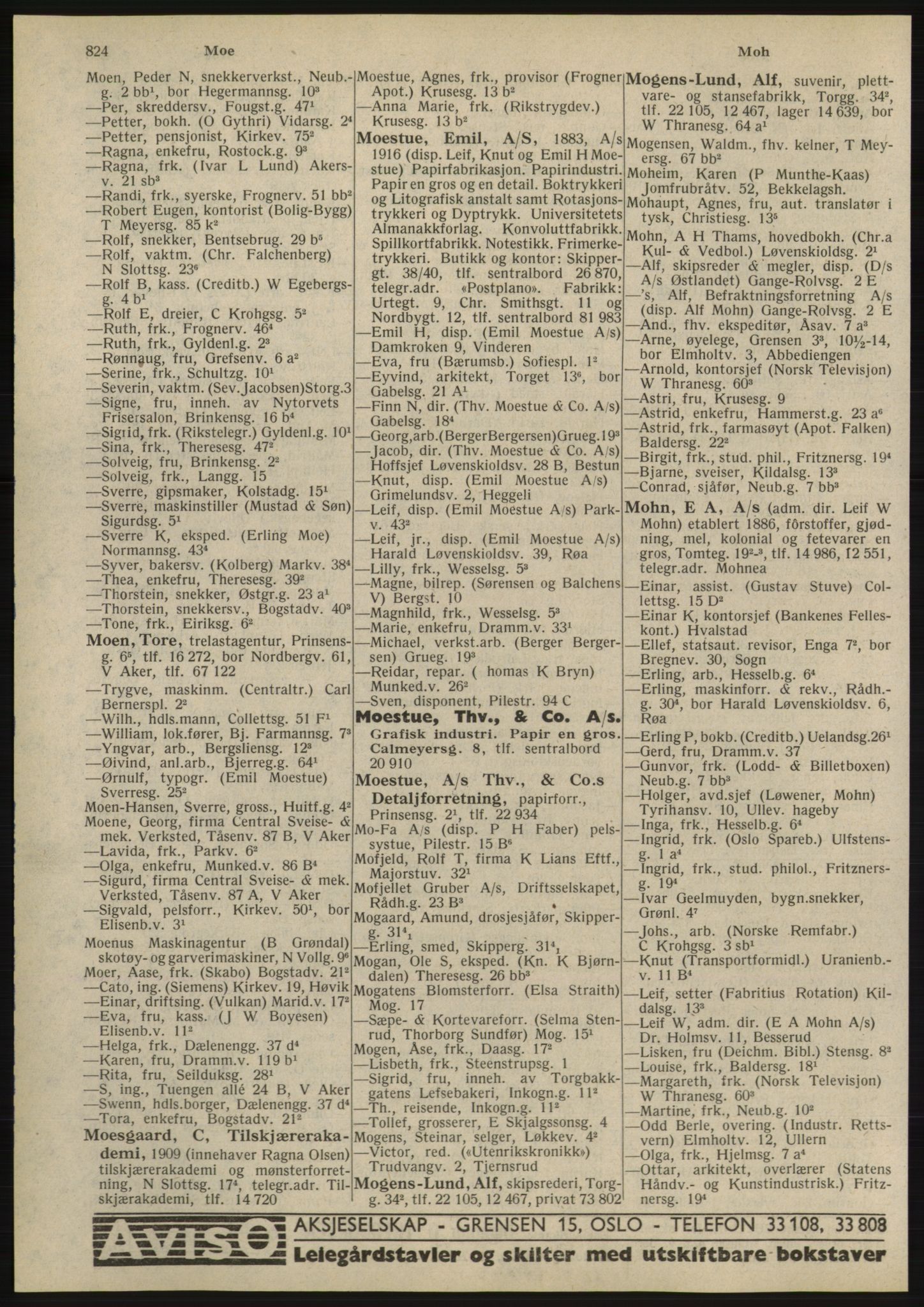 Kristiania/Oslo adressebok, PUBL/-, 1945, p. 820