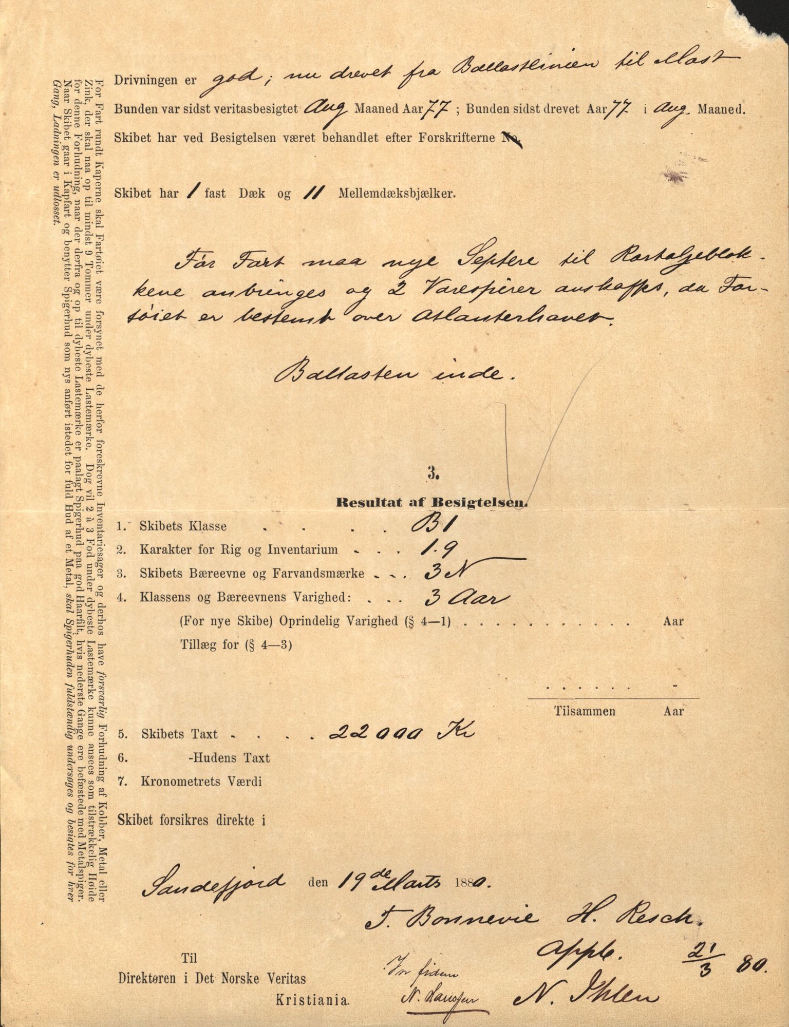 Pa 63 - Østlandske skibsassuranceforening, VEMU/A-1079/G/Ga/L0014/0011: Havaridokumenter / Agra, Anna, Jorsalfarer, Alfen, Uller, Solon, 1882, p. 145