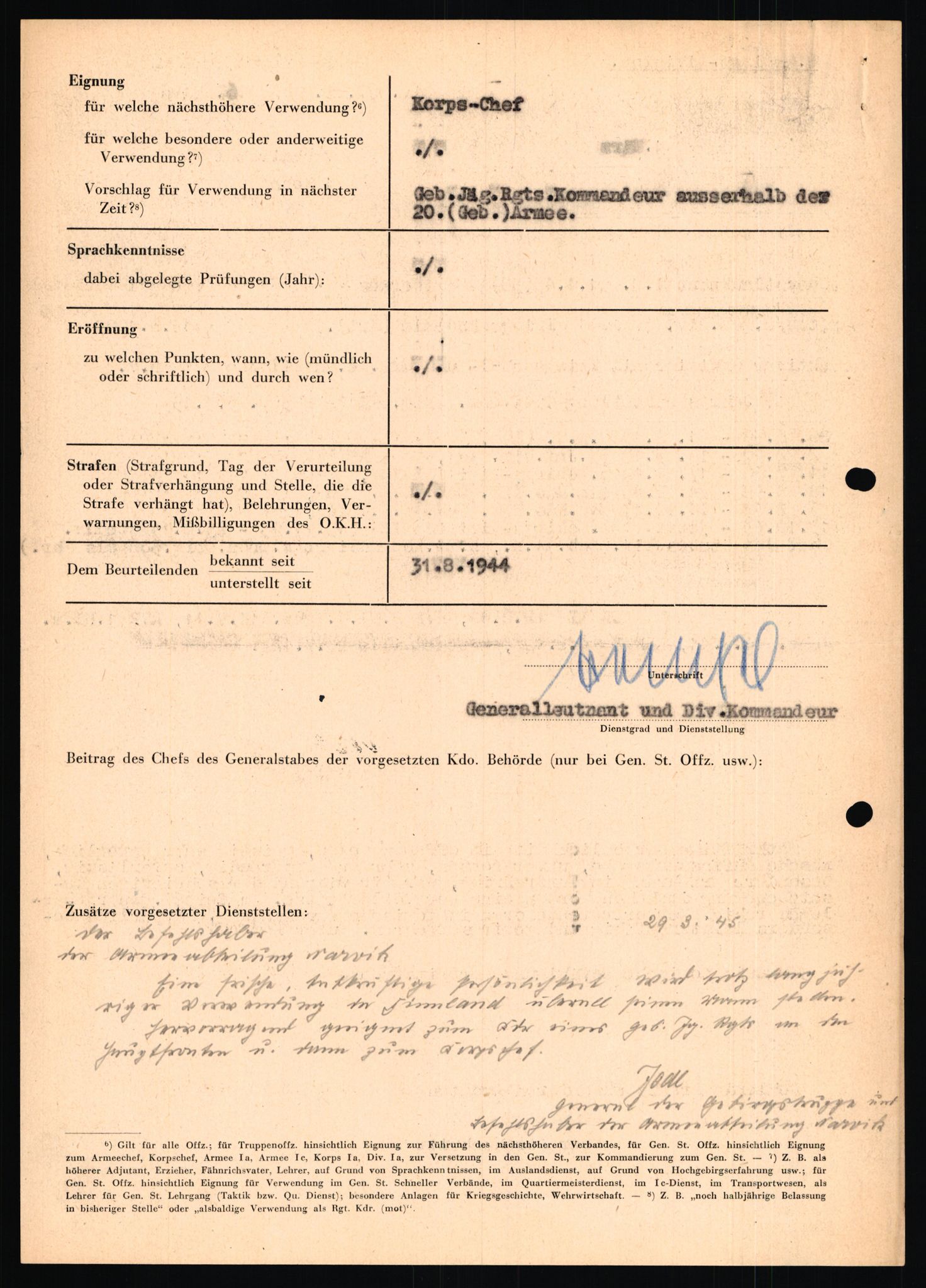 Forsvarets Overkommando. 2 kontor. Arkiv 11.4. Spredte tyske arkivsaker, AV/RA-RAFA-7031/D/Dar/Dara/L0019: Personalbøker og diverse, 1940-1945, p. 593