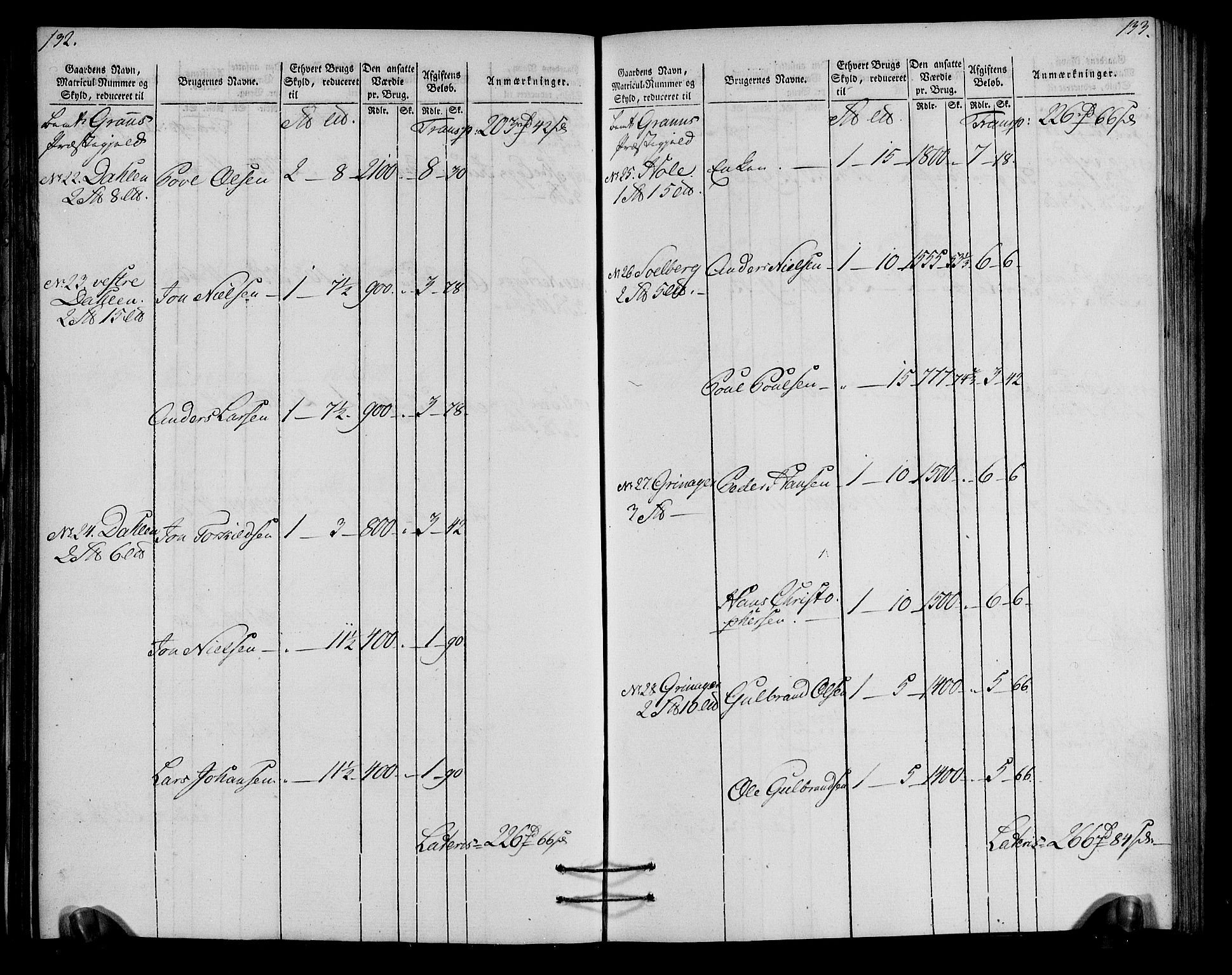 Rentekammeret inntil 1814, Realistisk ordnet avdeling, RA/EA-4070/N/Ne/Nea/L0037: Toten fogderi. Oppebørselsregister, 1803-1804, p. 69