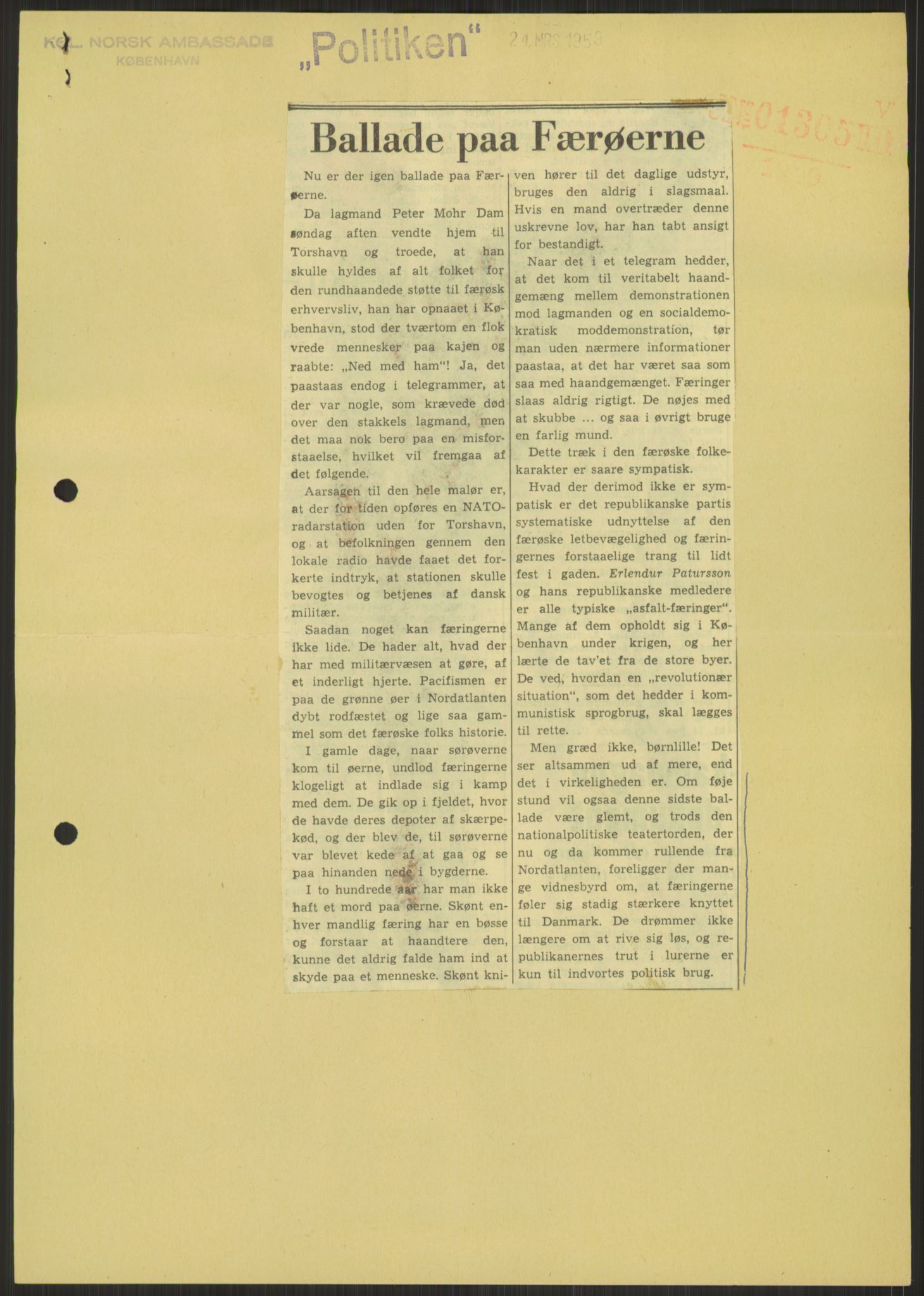 Utenriksdepartementet, RA/S-2259, 1951-1959, p. 71
