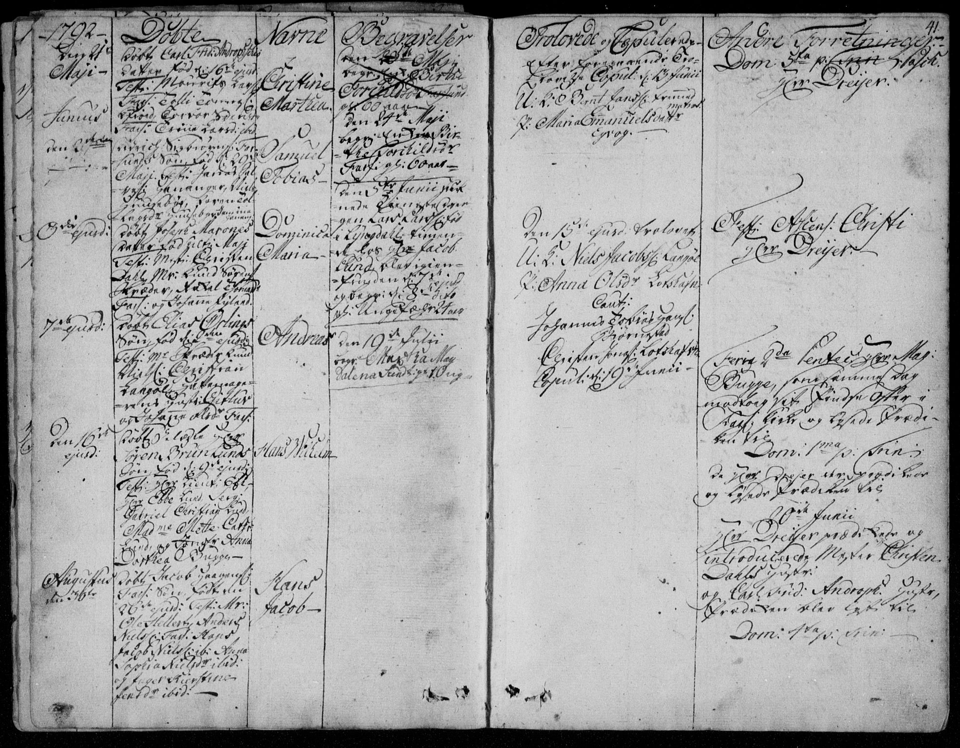 Farsund sokneprestkontor, SAK/1111-0009/F/Fa/L0001: Parish register (official) no. A 1, 1784-1815, p. 41