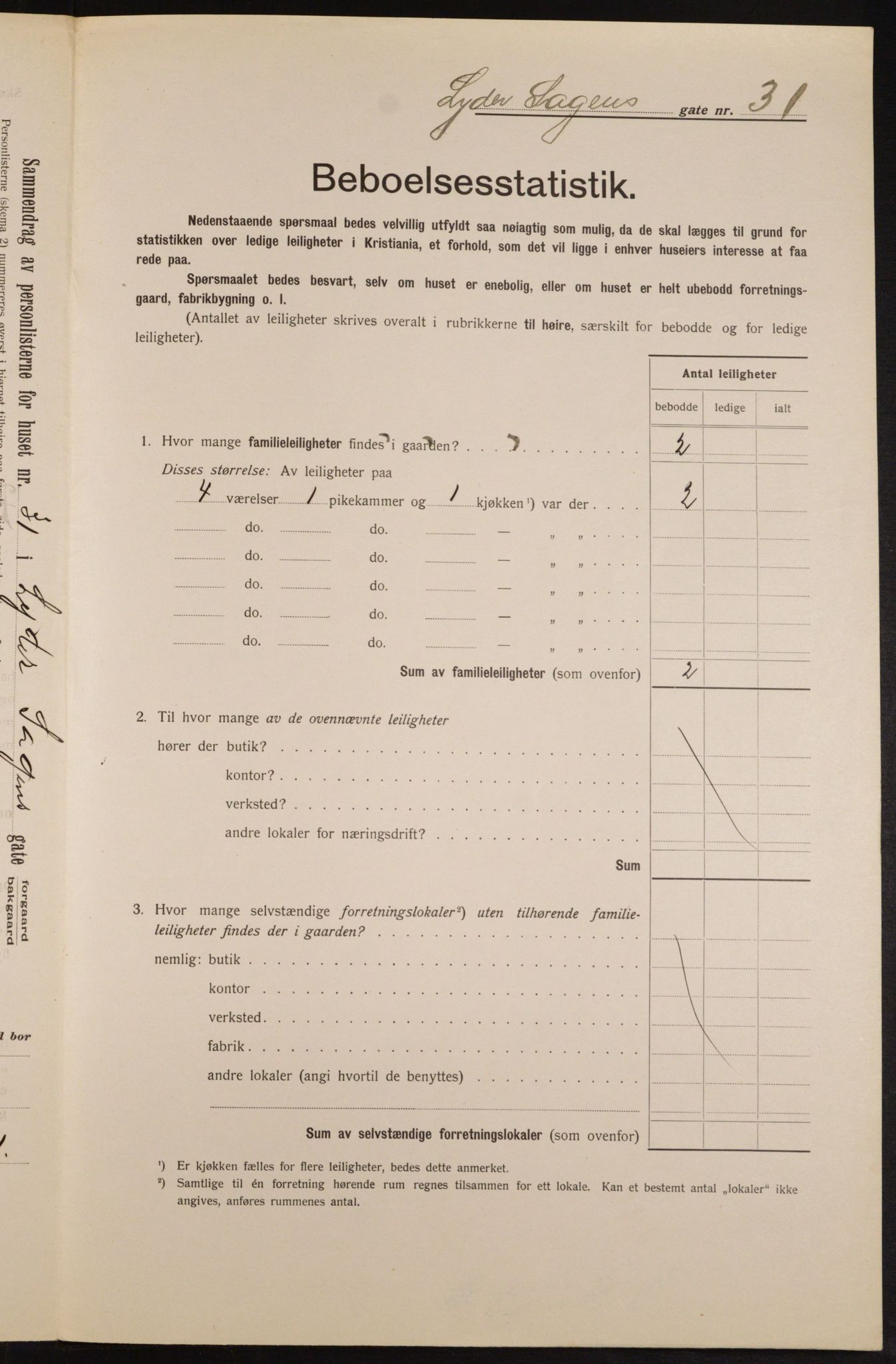 OBA, Municipal Census 1913 for Kristiania, 1913, p. 58342