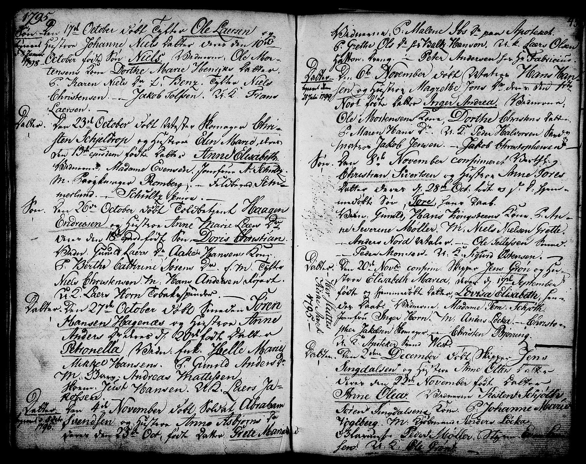 Larvik kirkebøker, SAKO/A-352/G/Ga/L0001: Parish register (copy) no. I 1, 1785-1807, p. 45