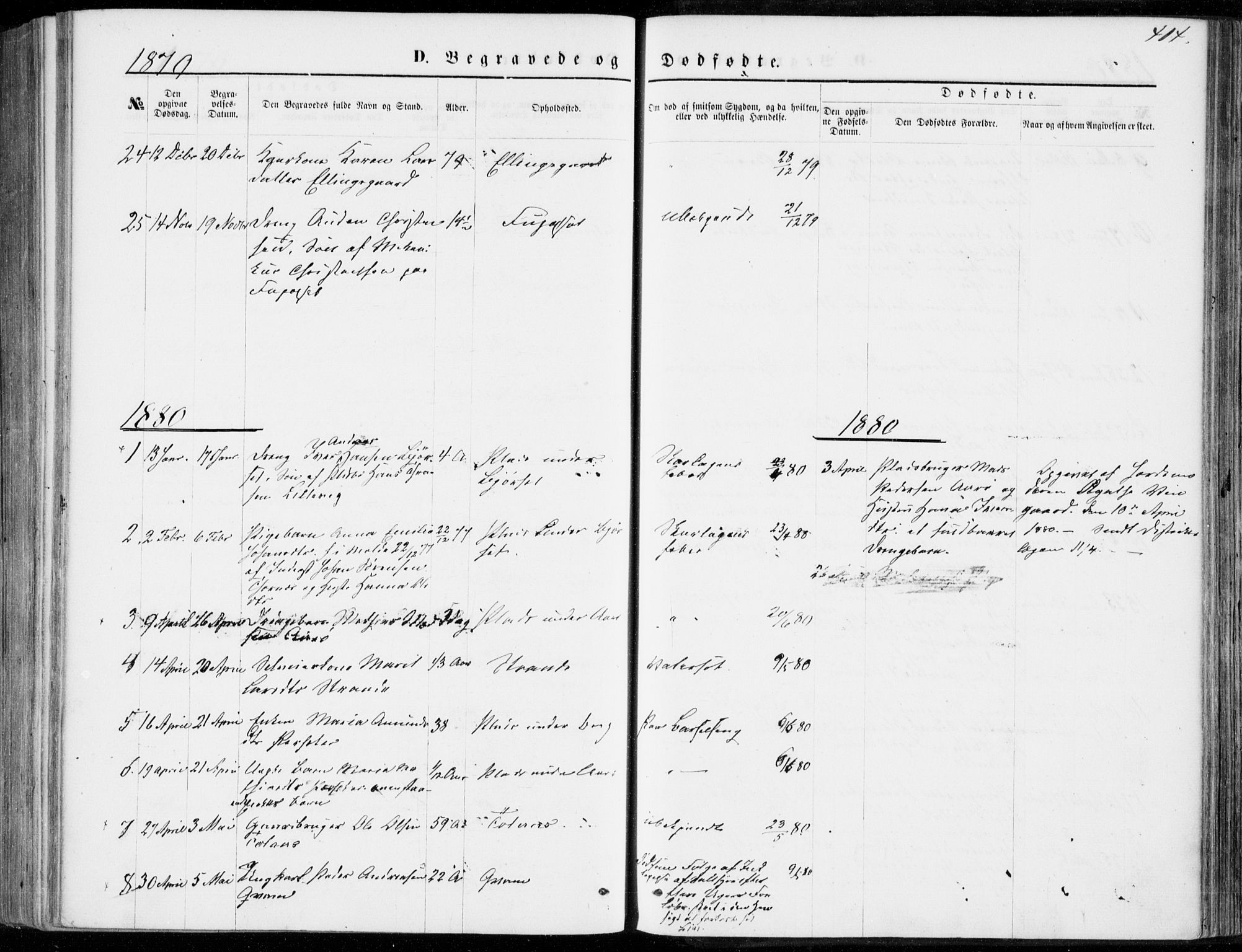 Ministerialprotokoller, klokkerbøker og fødselsregistre - Møre og Romsdal, SAT/A-1454/555/L0655: Parish register (official) no. 555A05, 1869-1886, p. 414