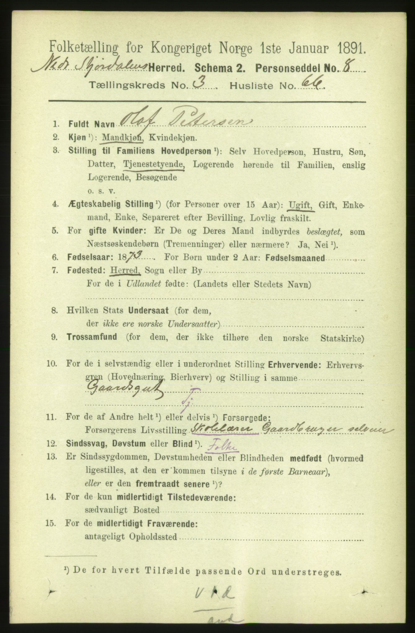 RA, 1891 census for 1714 Nedre Stjørdal, 1891, p. 1425