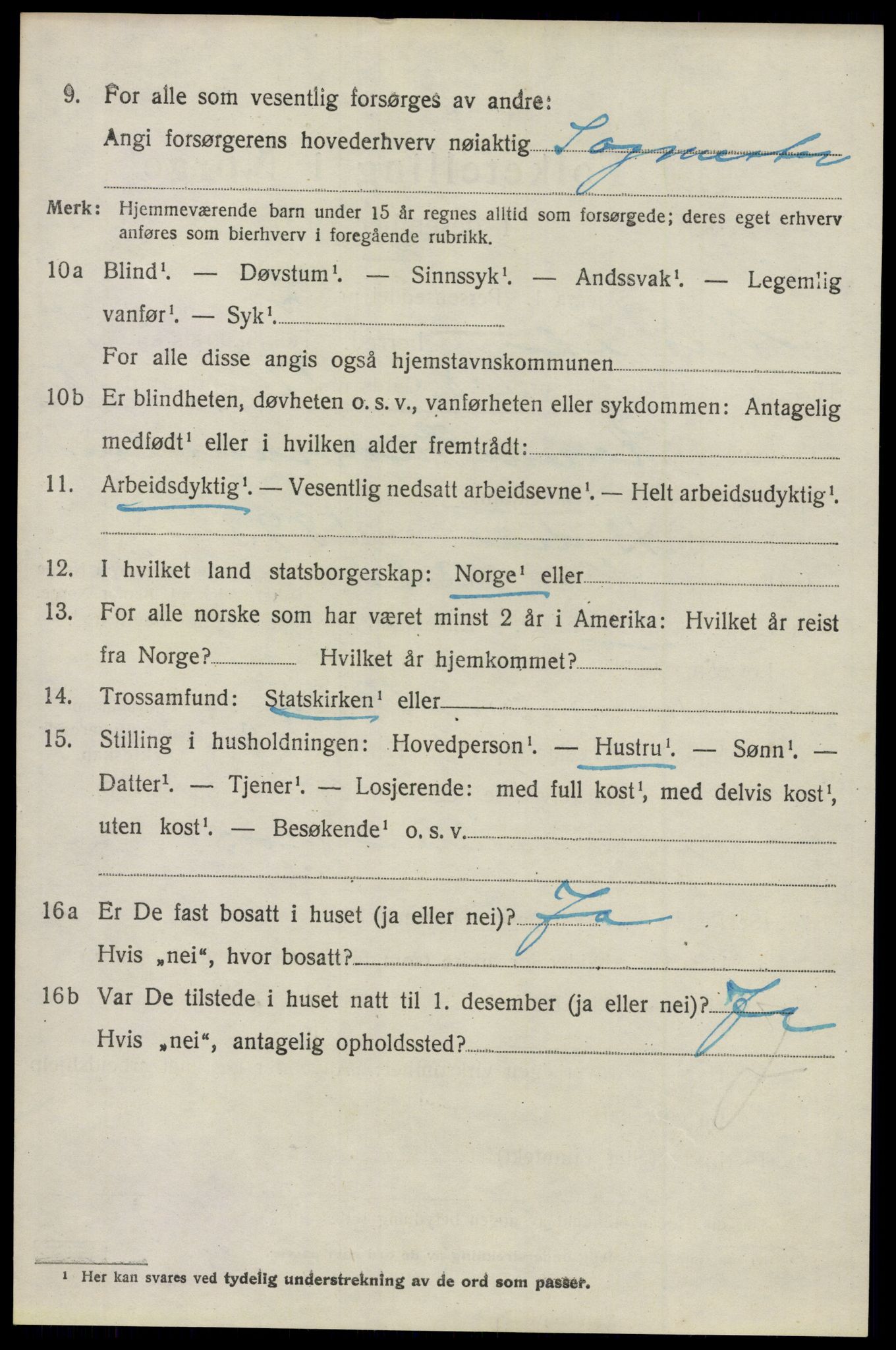 SAO, 1920 census for Nes, 1920, p. 5107