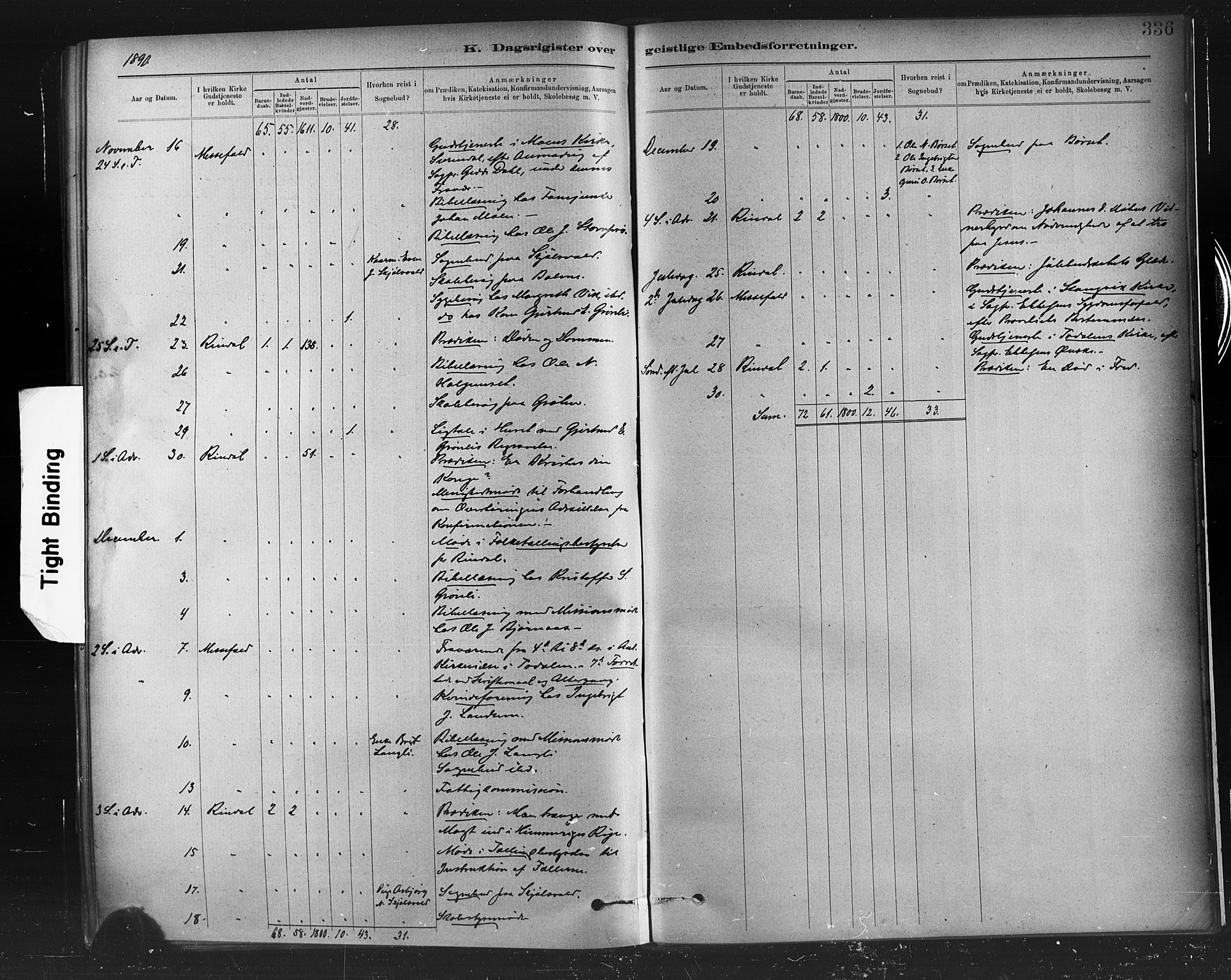 Ministerialprotokoller, klokkerbøker og fødselsregistre - Møre og Romsdal, AV/SAT-A-1454/598/L1069: Parish register (official) no. 598A03, 1882-1895, p. 336