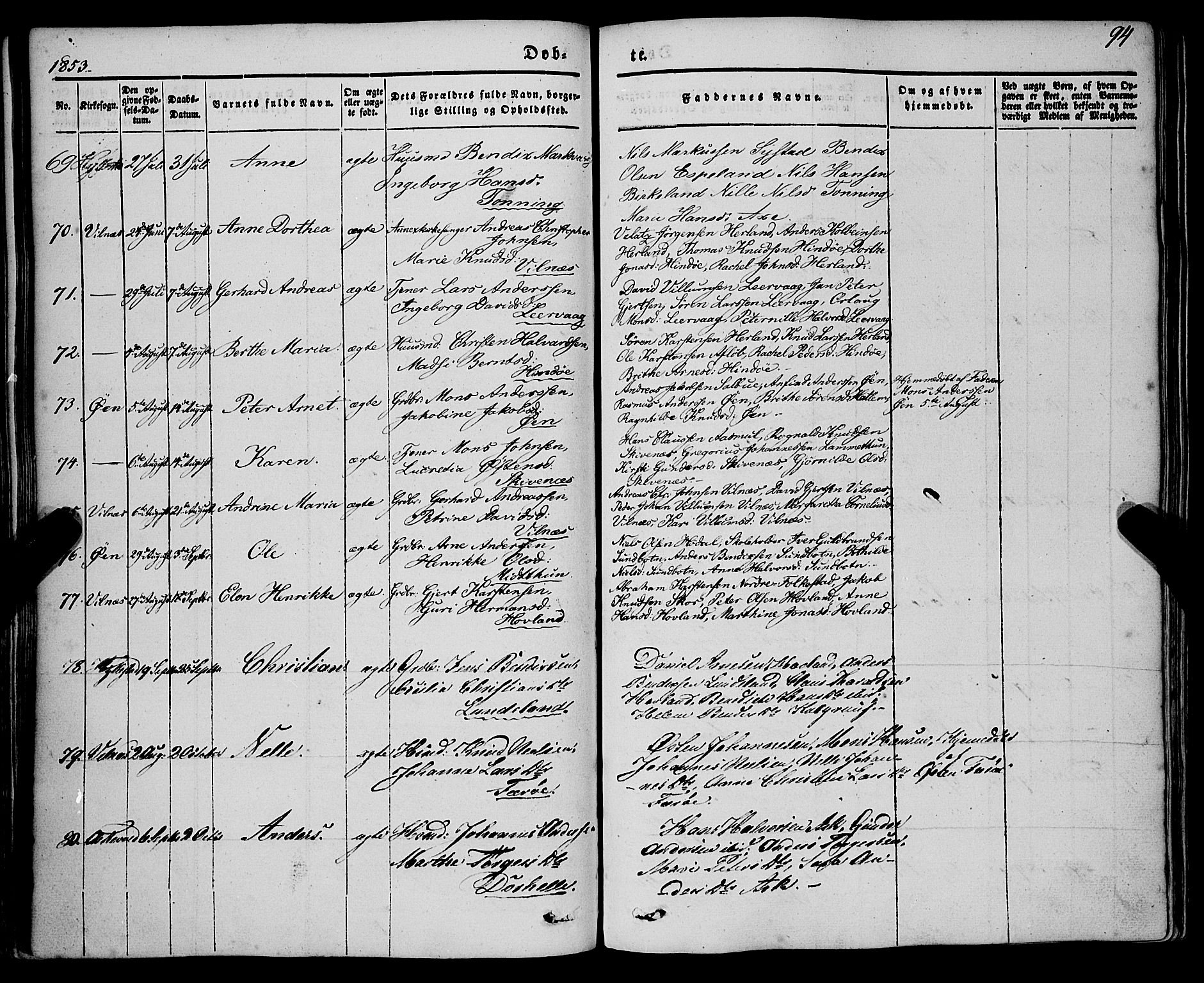 Askvoll sokneprestembete, AV/SAB-A-79501/H/Haa/Haaa/L0011/0001: Parish register (official) no. A 11 I, 1845-1864, p. 95