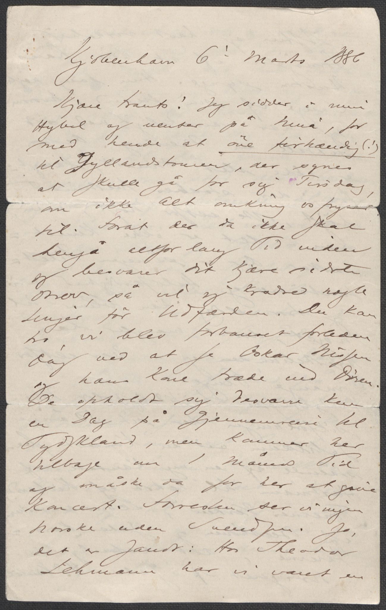 Beyer, Frants, AV/RA-PA-0132/F/L0001: Brev fra Edvard Grieg til Frantz Beyer og "En del optegnelser som kan tjene til kommentar til brevene" av Marie Beyer, 1872-1907, p. 177