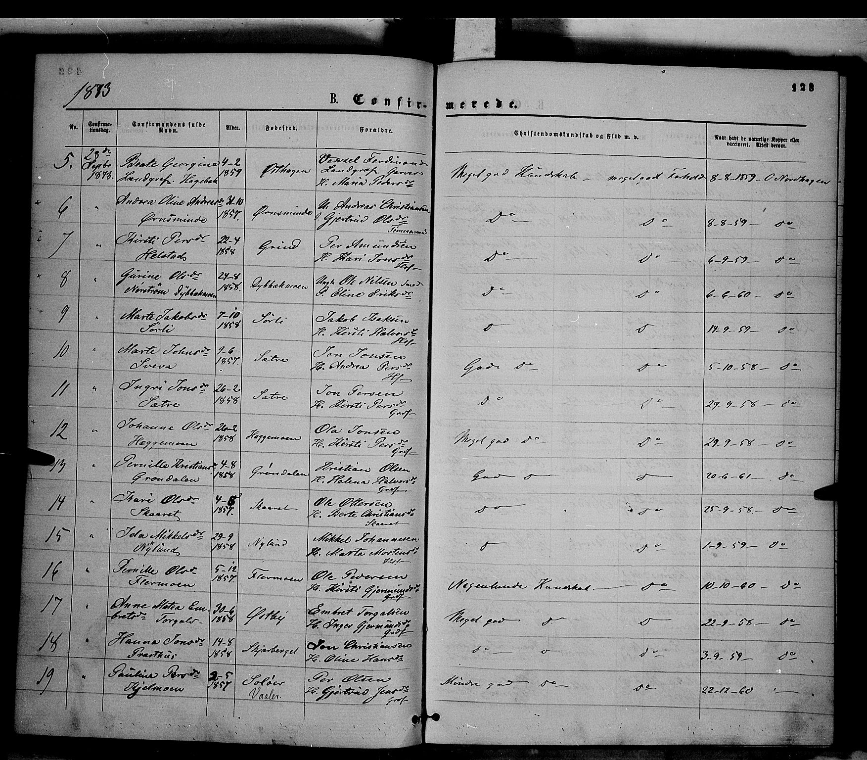 Trysil prestekontor, AV/SAH-PREST-046/H/Ha/Haa/L0006: Parish register (official) no. 6, 1866-1873, p. 123