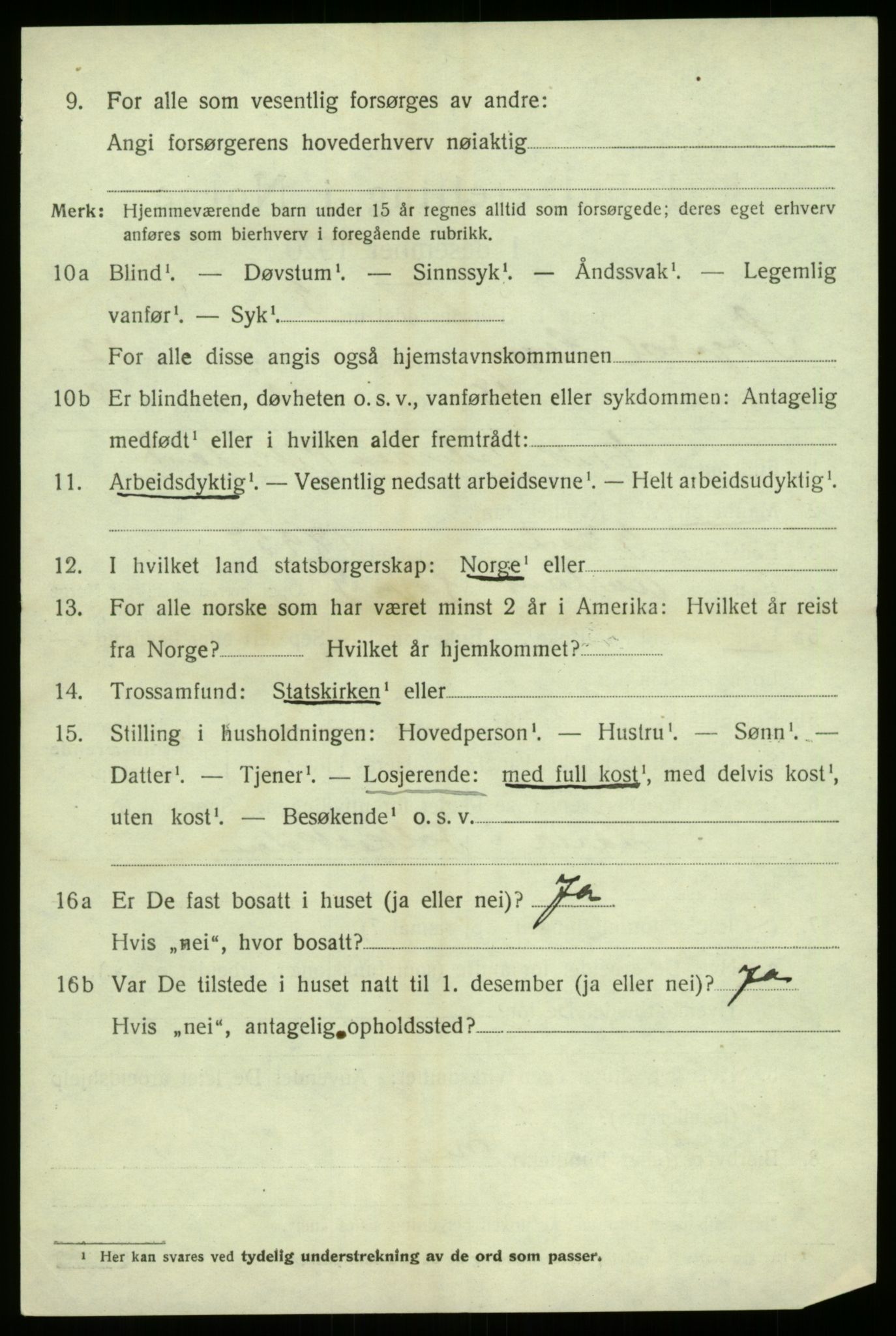 SAB, 1920 census for Sogndal, 1920, p. 5426