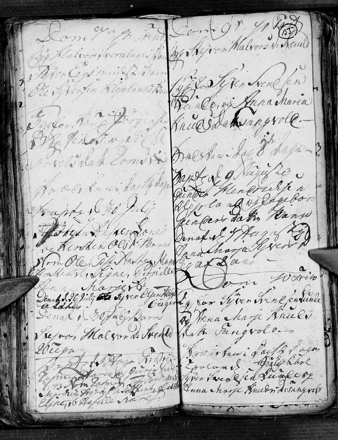 Søgne sokneprestkontor, SAK/1111-0037/F/Fb/Fbb/L0001: Parish register (copy) no. B 1, 1779-1802, p. 155