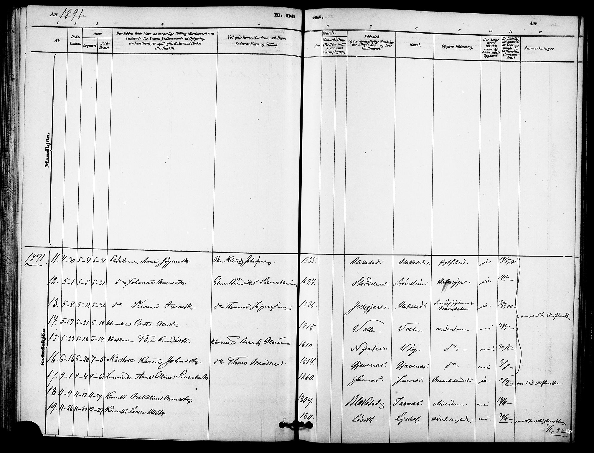 Ministerialprotokoller, klokkerbøker og fødselsregistre - Møre og Romsdal, AV/SAT-A-1454/523/L0334: Parish register (official) no. 523A01, 1878-1891