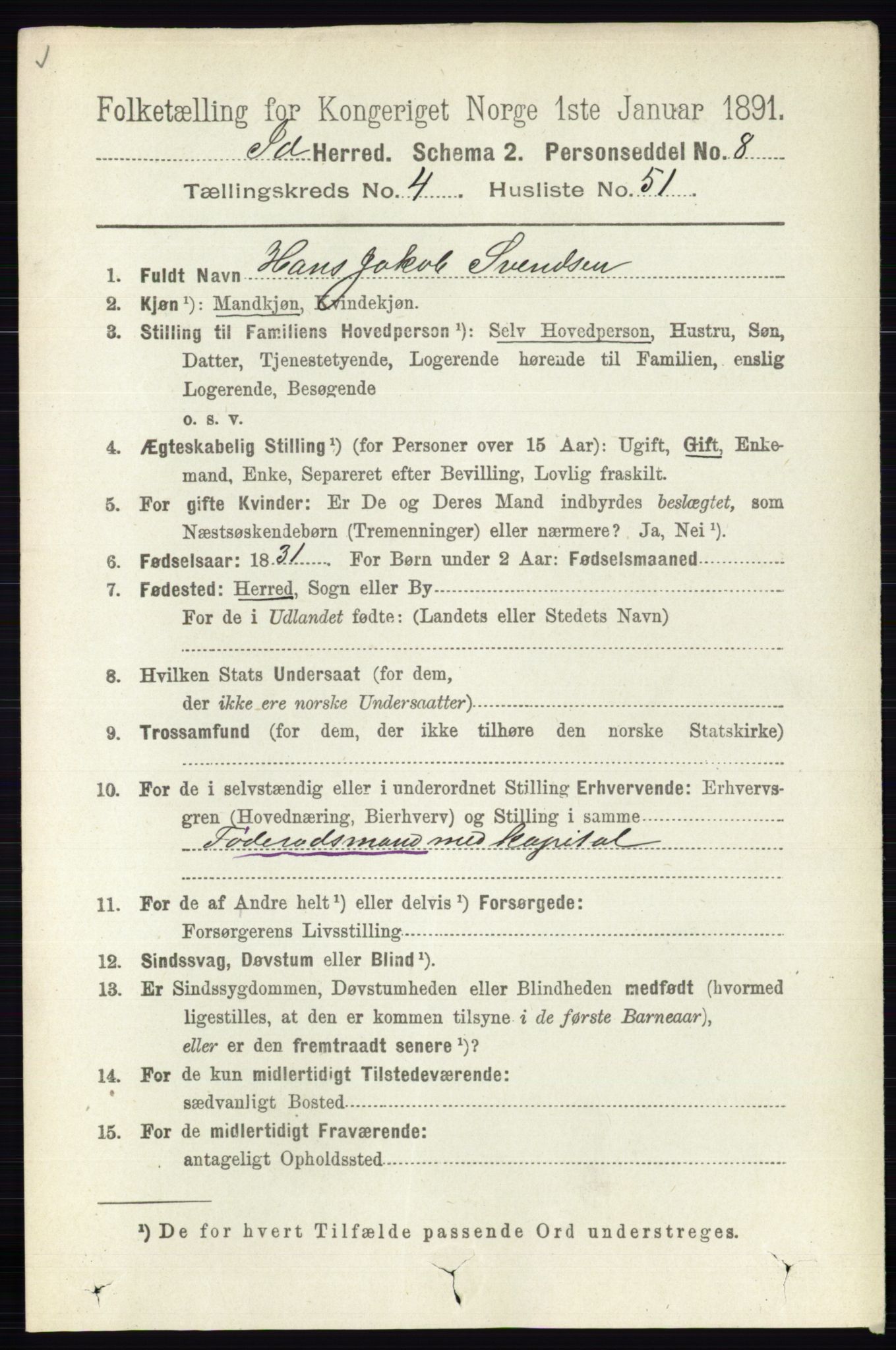 RA, 1891 census for 0117 Idd, 1891, p. 3175