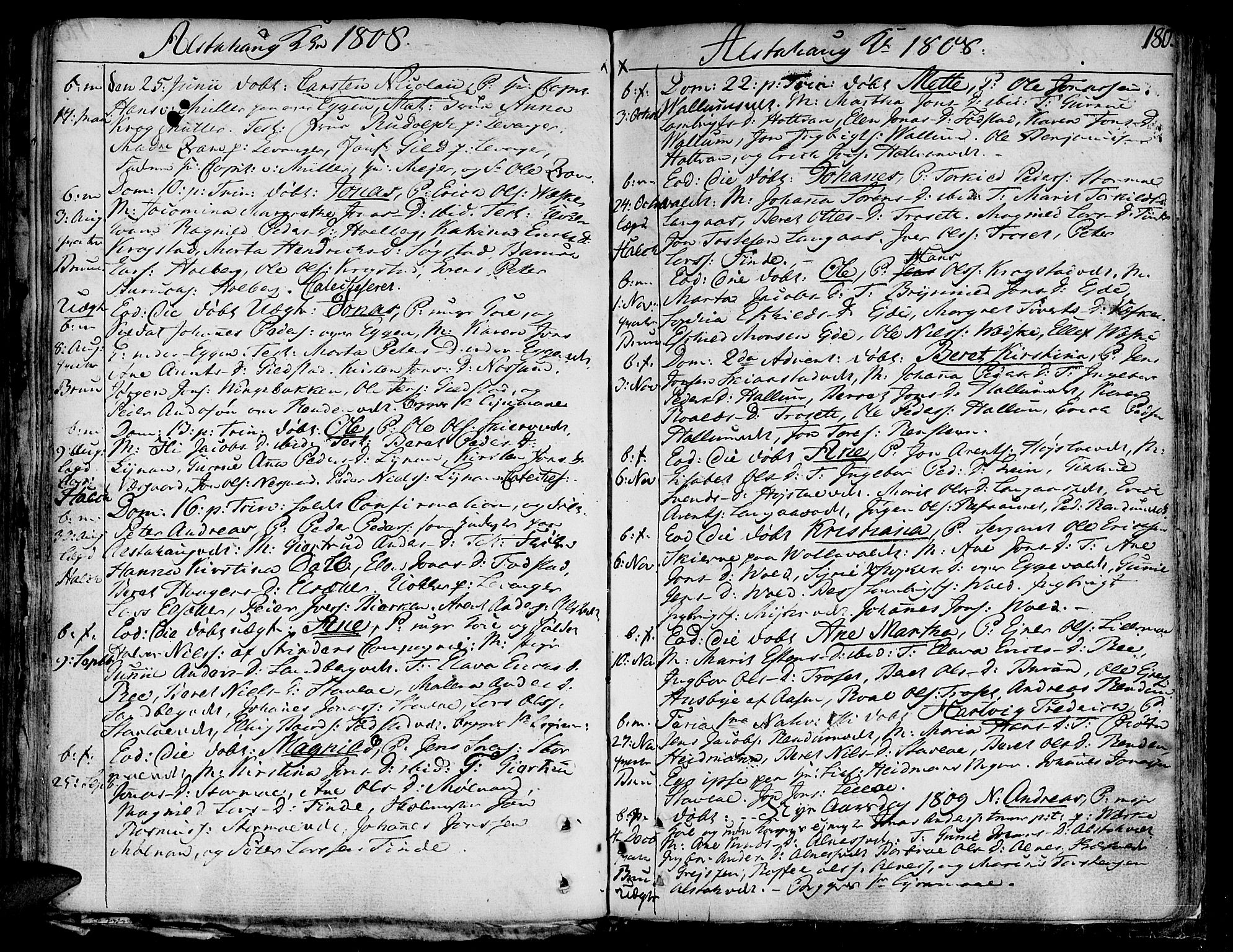Ministerialprotokoller, klokkerbøker og fødselsregistre - Nord-Trøndelag, SAT/A-1458/717/L0142: Parish register (official) no. 717A02 /1, 1783-1809, p. 180