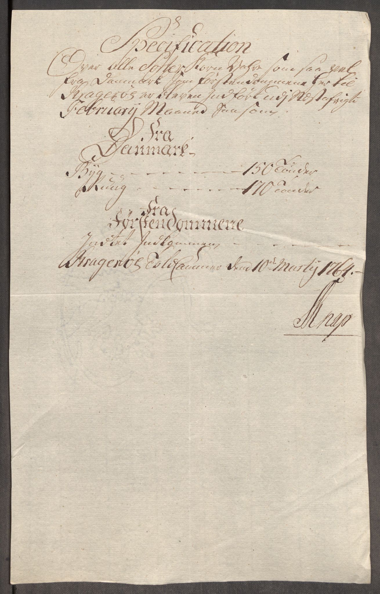 Rentekammeret inntil 1814, Realistisk ordnet avdeling, AV/RA-EA-4070/Oe/L0008: [Ø1]: Priskuranter, 1764-1768, p. 181