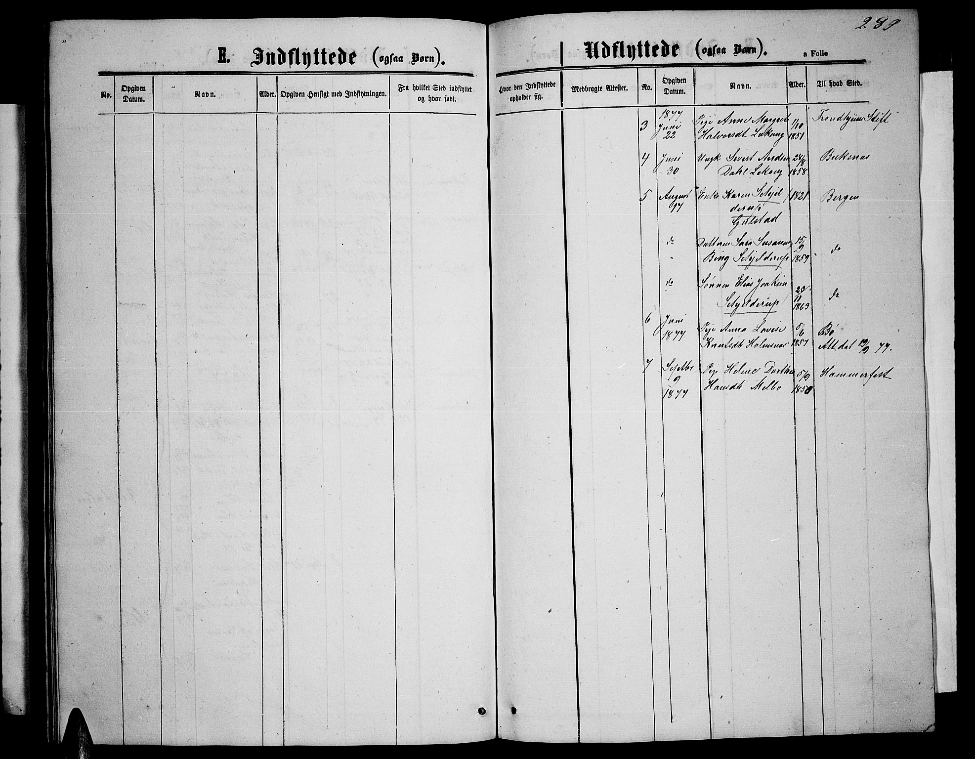 Ministerialprotokoller, klokkerbøker og fødselsregistre - Nordland, AV/SAT-A-1459/888/L1266: Parish register (copy) no. 888C04, 1864-1877, p. 289