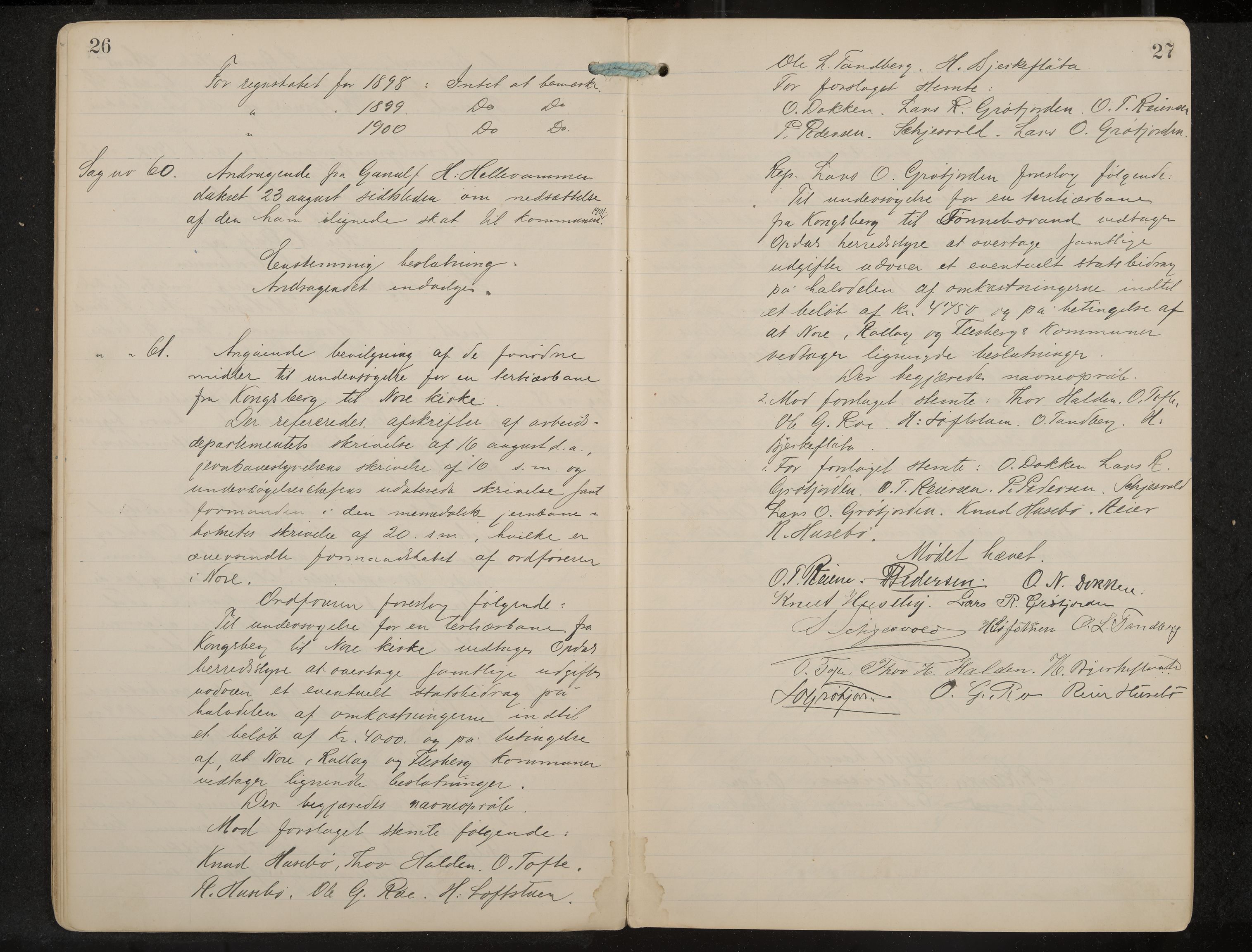 Uvdal formannskap og sentraladministrasjon, IKAK/0634021/A/Aa/L0001: Møtebok, 1901-1909, p. 26-27