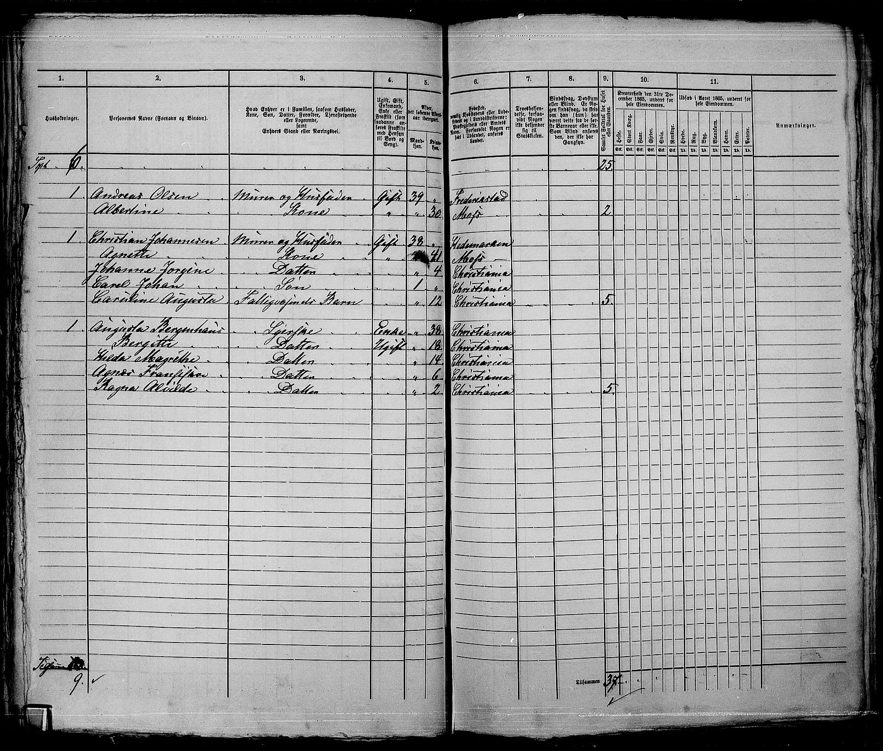 RA, 1865 census for Kristiania, 1865, p. 4556