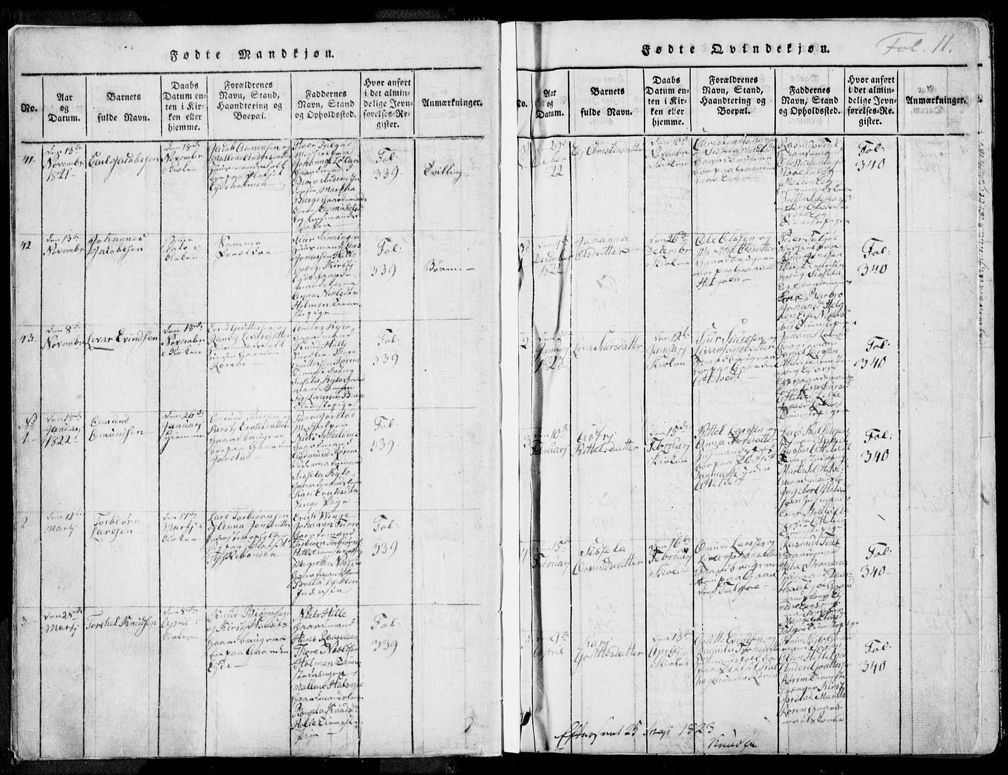 Nedstrand sokneprestkontor, AV/SAST-A-101841/01/IV: Parish register (official) no. A 7, 1816-1870, p. 11