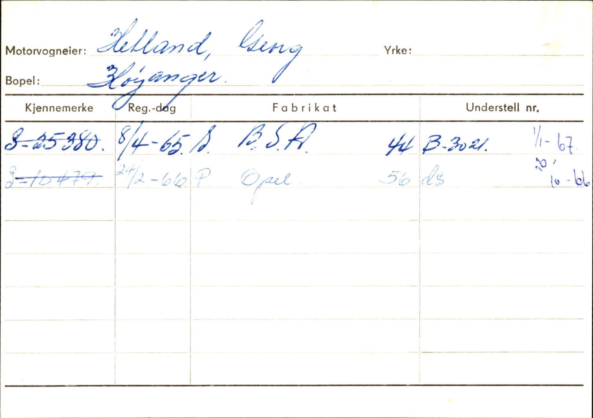 Statens vegvesen, Sogn og Fjordane vegkontor, AV/SAB-A-5301/4/F/L0130: Eigarregister Eid T-Å. Høyanger A-O, 1945-1975, p. 1392