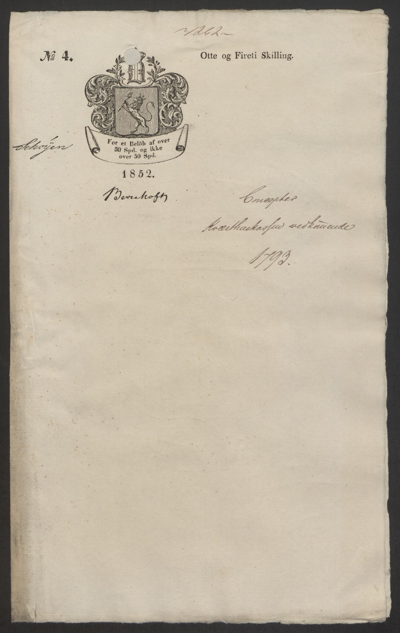 Forsvaret, Den norske kvesthuskasse/krigshospitalkasse, AV/RA-RAFA-1887/F/Fa/L0008: Konsepter, 1790-1793, p. 1000