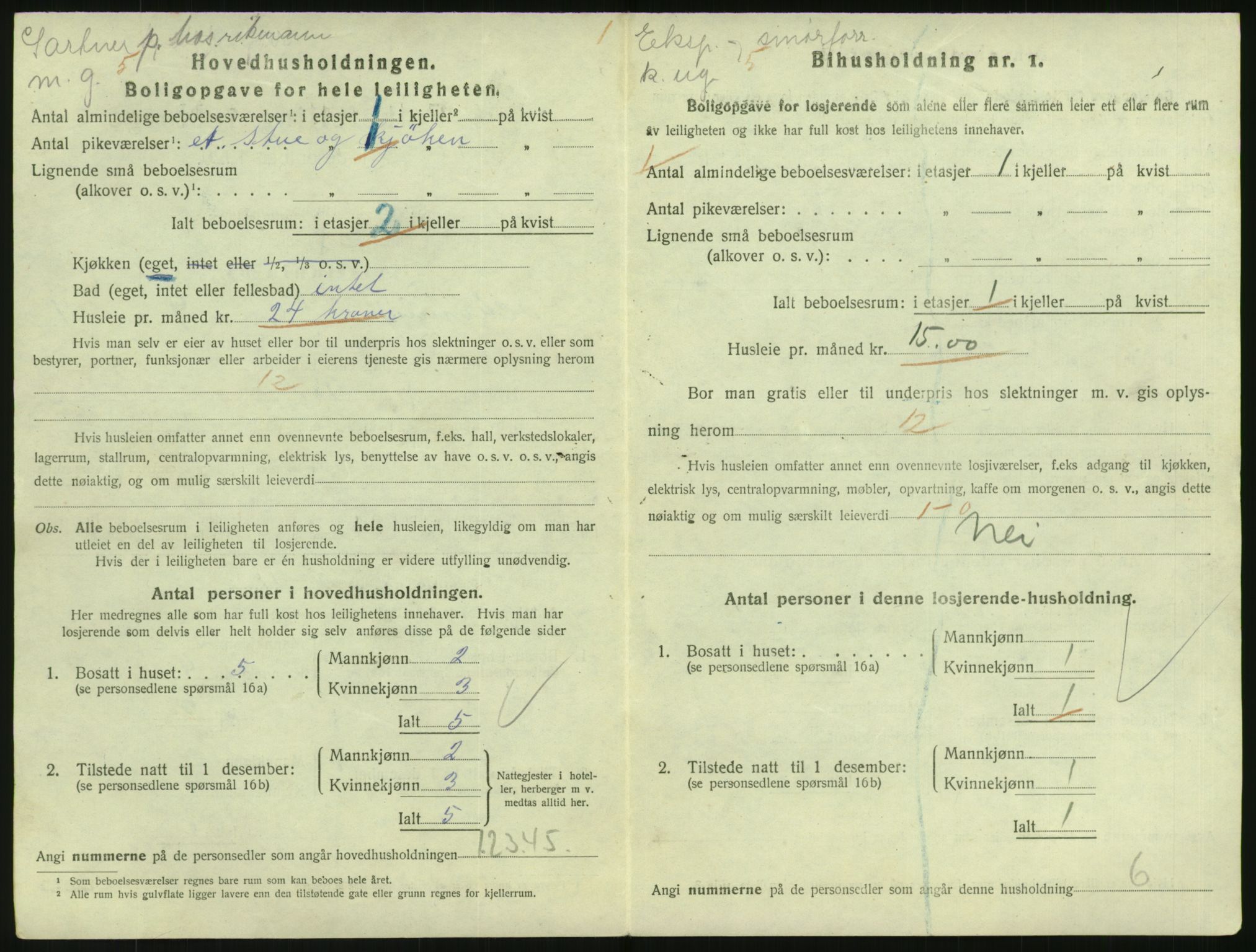 SAO, 1920 census for Kristiania, 1920, p. 93604