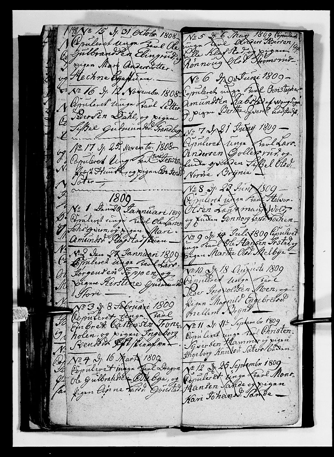 Romedal prestekontor, AV/SAH-PREST-004/L/L0004: Parish register (copy) no. 4, 1807-1814, p. 198-199
