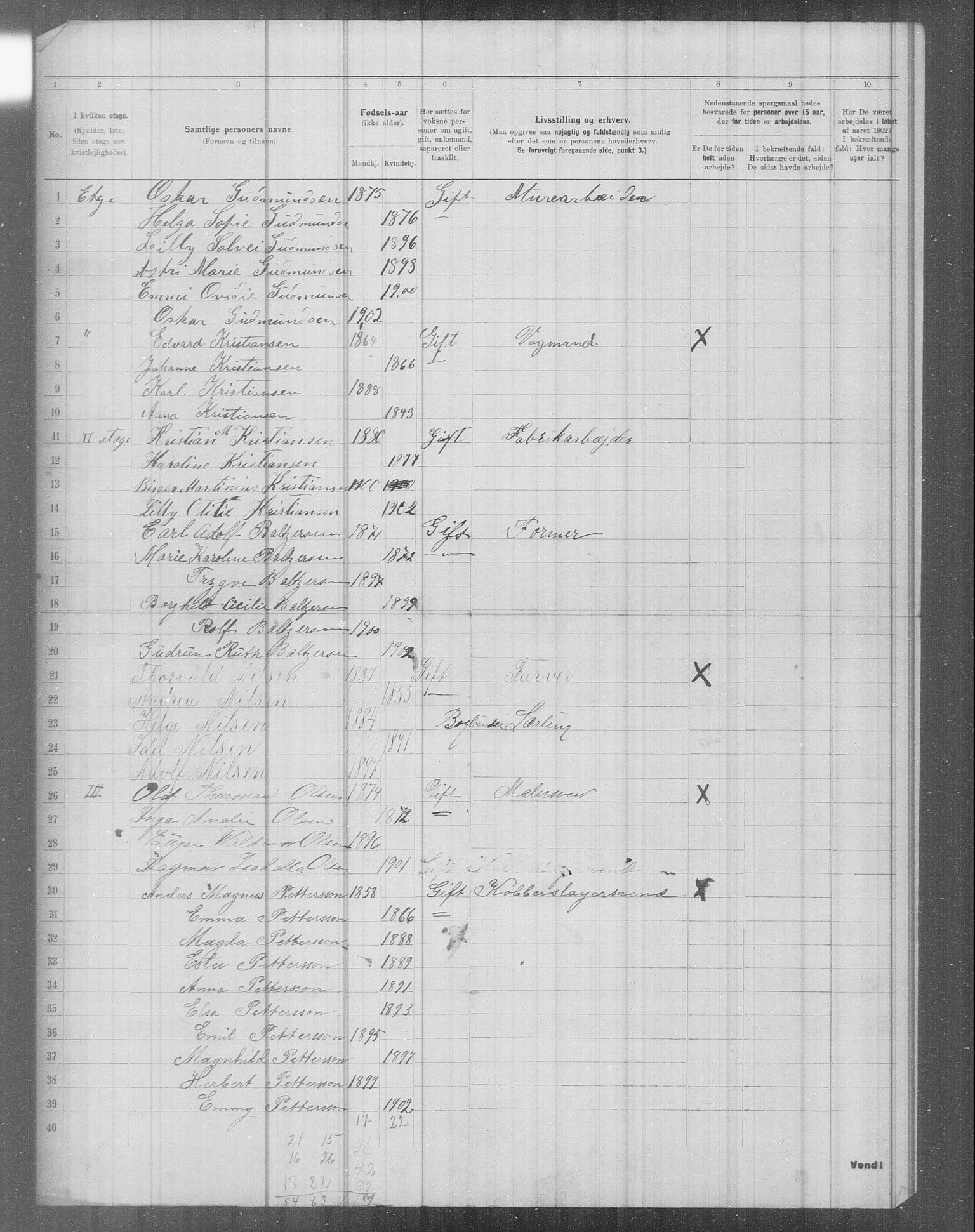 OBA, Municipal Census 1902 for Kristiania, 1902, p. 4547