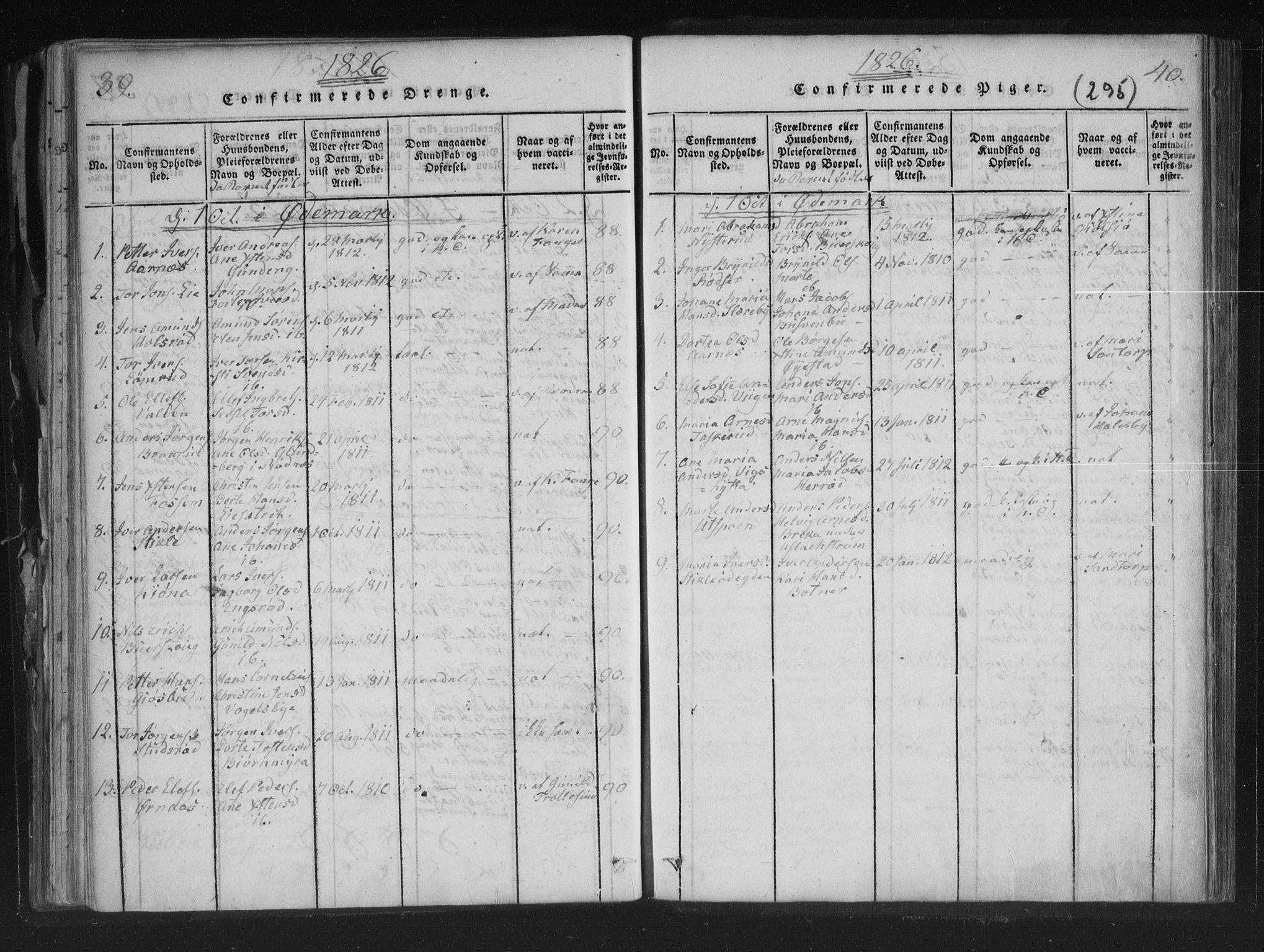 Aremark prestekontor Kirkebøker, SAO/A-10899/F/Fc/L0001: Parish register (official) no. III 1, 1814-1834, p. 39-40