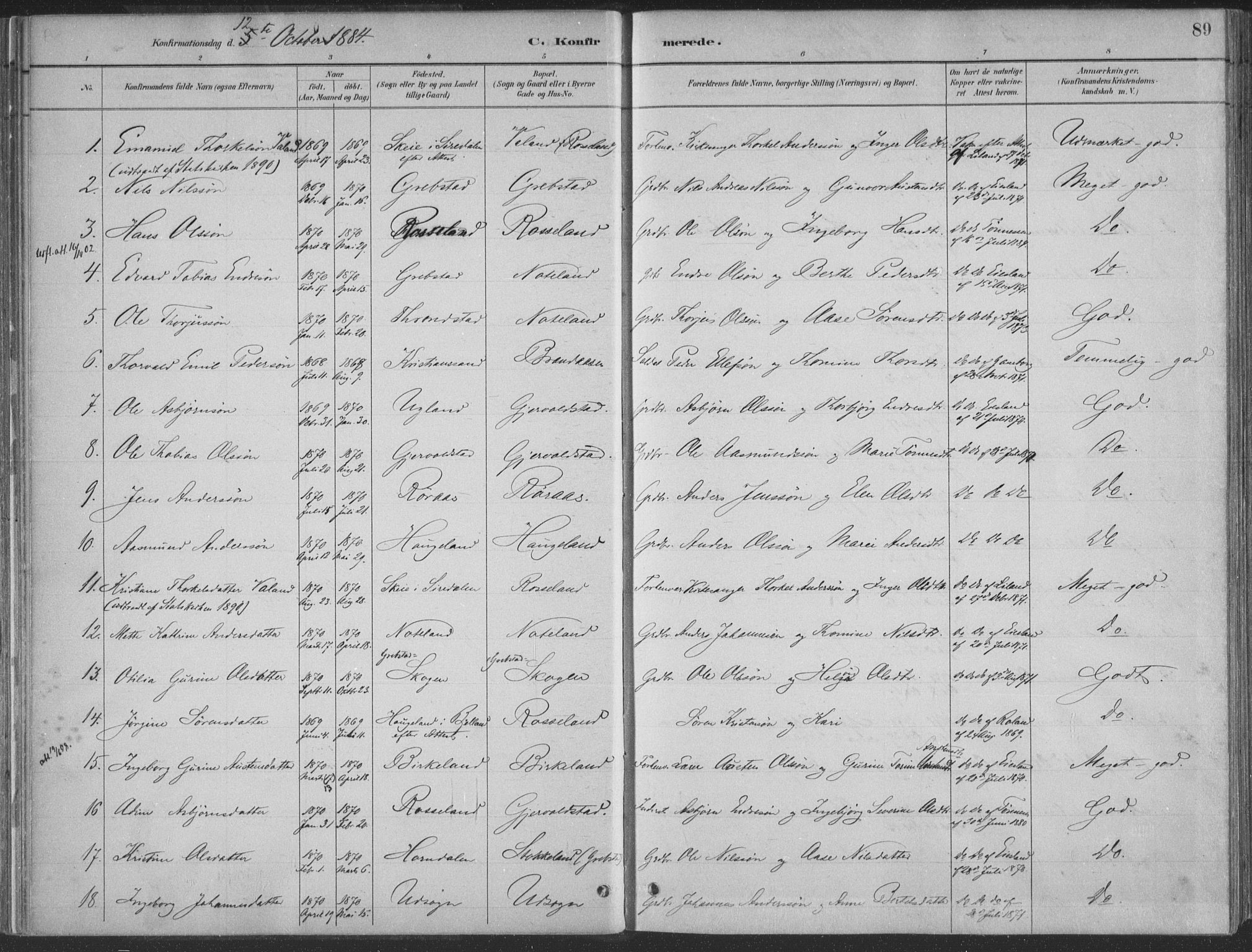Søgne sokneprestkontor, SAK/1111-0037/F/Fa/Faa/L0003: Parish register (official) no. A 3, 1883-1910, p. 89