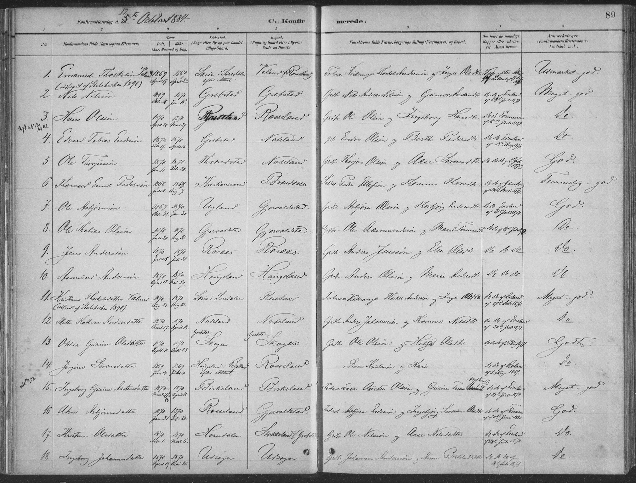 Søgne sokneprestkontor, AV/SAK-1111-0037/F/Fa/Faa/L0003: Parish register (official) no. A 3, 1883-1910, p. 89