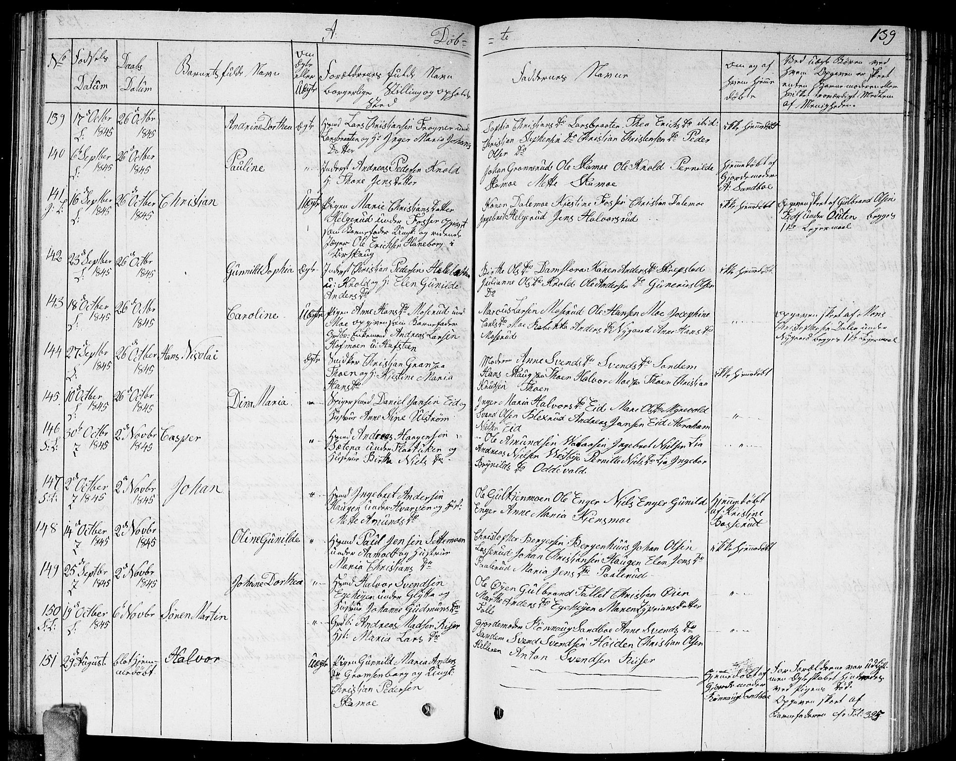 Høland prestekontor Kirkebøker, AV/SAO-A-10346a/G/Ga/L0002: Parish register (copy) no. I 2, 1827-1845, p. 139