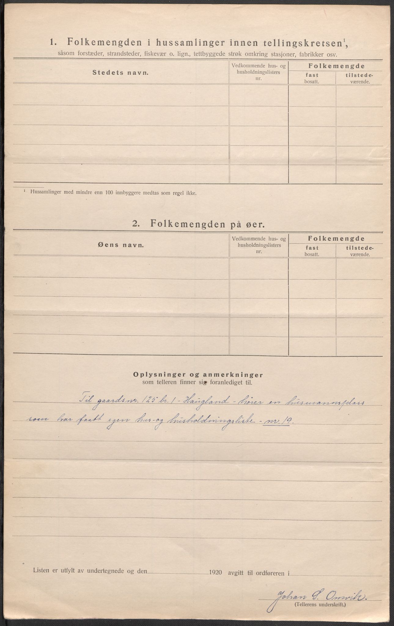 SAB, 1920 census for Kvinnherad, 1920, p. 60