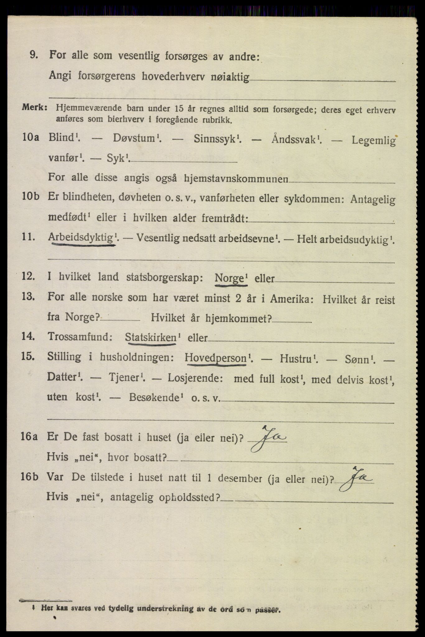 SAH, 1920 census for Trysil, 1920, p. 10188