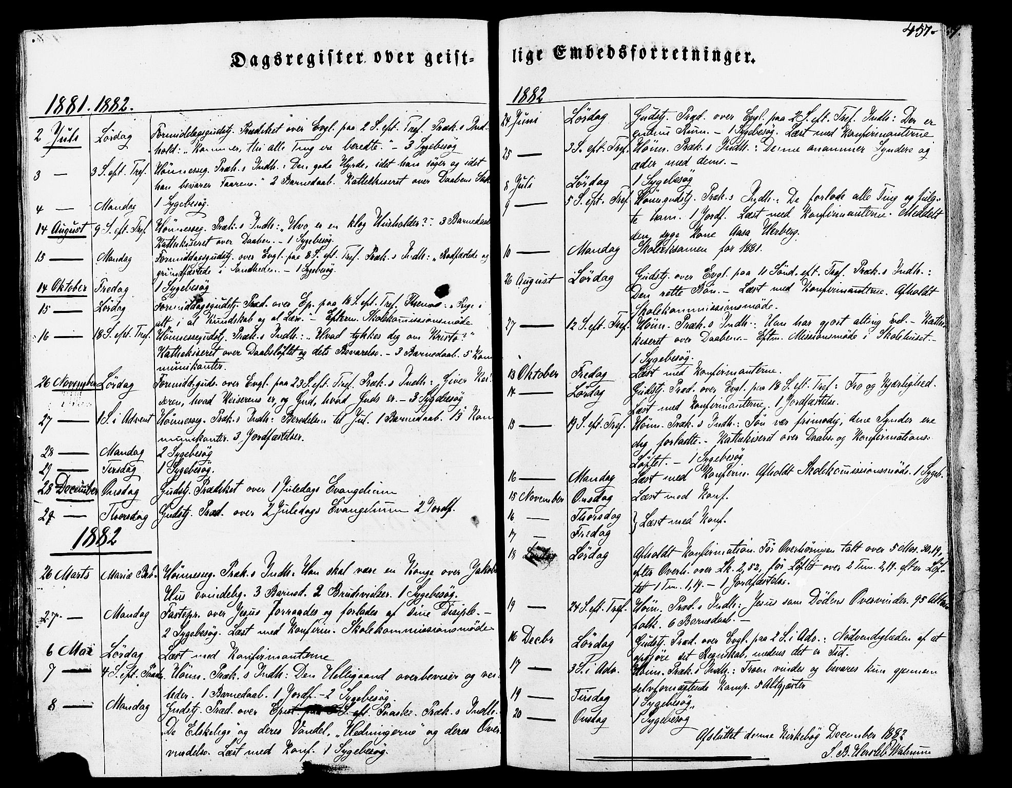 Torvastad sokneprestkontor, SAST/A -101857/H/Ha/Haa/L0007: Parish register (official) no. A 7, 1838-1882, p. 457