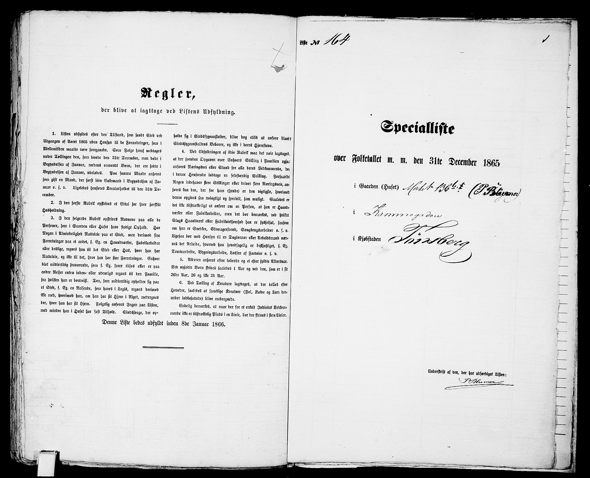 RA, 1865 census for Tønsberg, 1865, p. 358