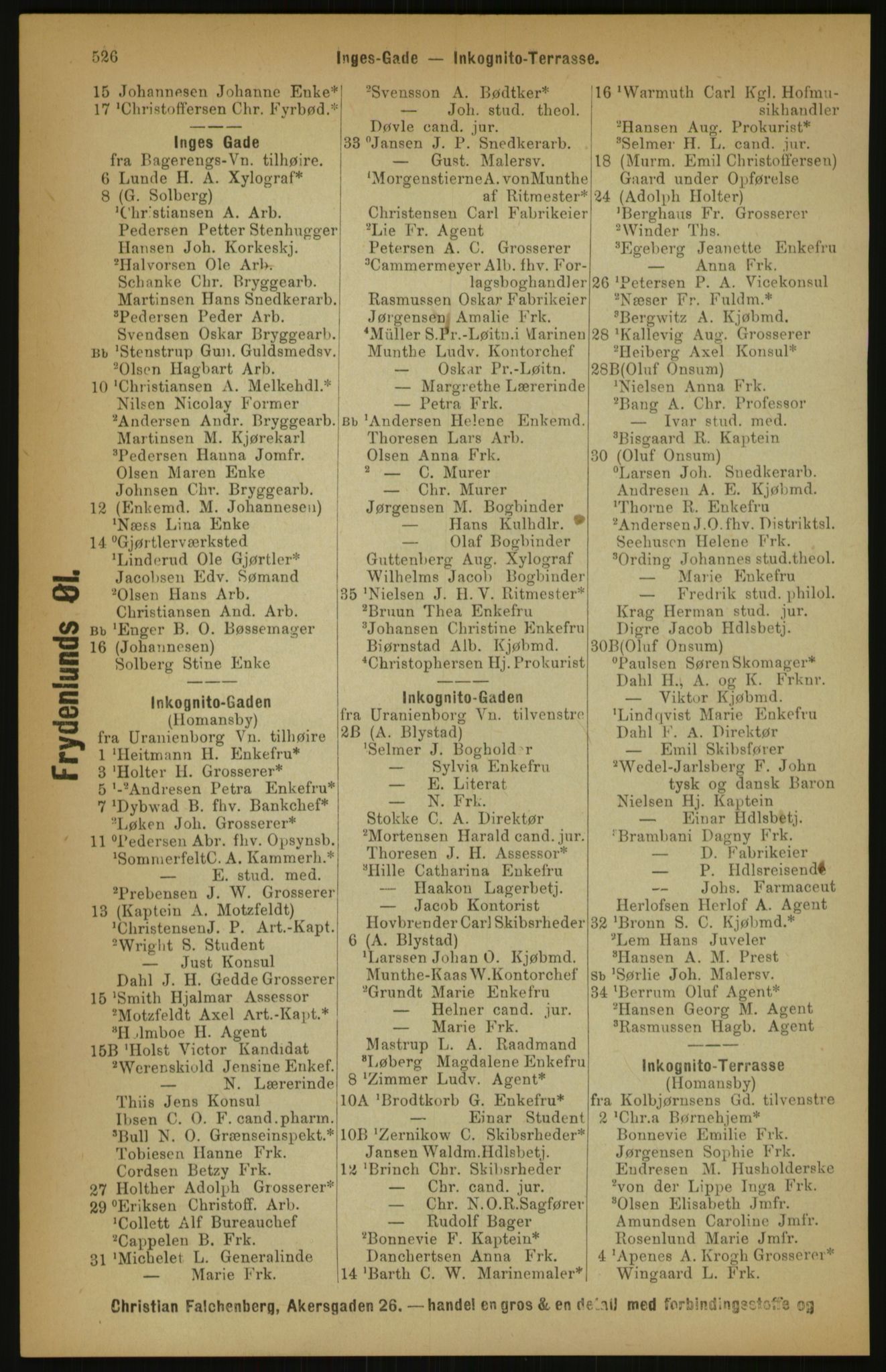 Kristiania/Oslo adressebok, PUBL/-, 1891, p. 526